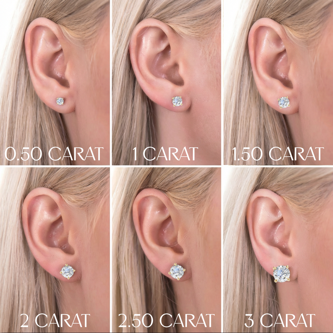 'Luna' Lab Diamond Stud Earrings