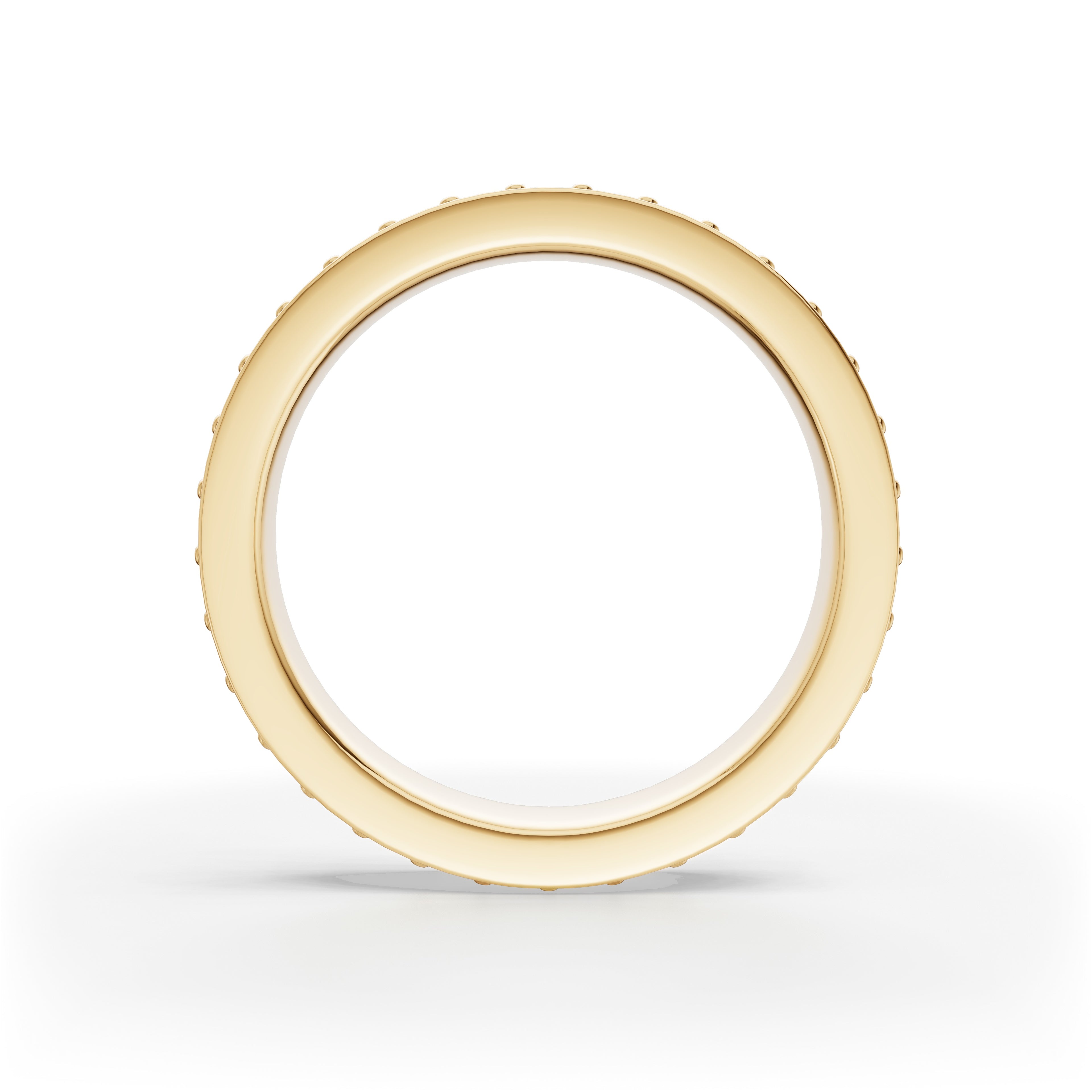 'Diana' Fancy Champagne Natural Diamond Dual Pavé, Eternity Band