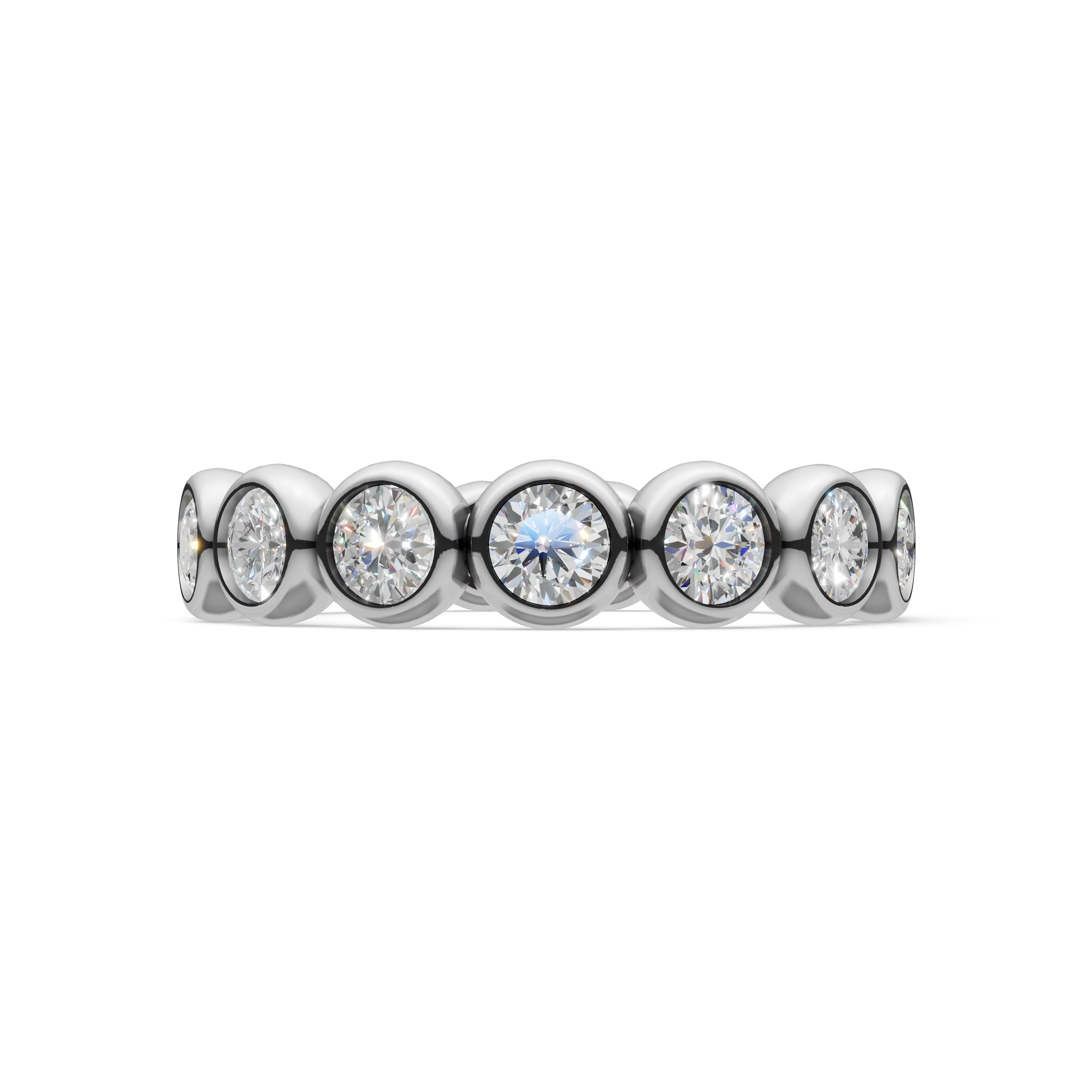 MCM 1.70 TCW Bezel-Set Round Brilliant Cut Lab Diamond Eternity Band (12 points)