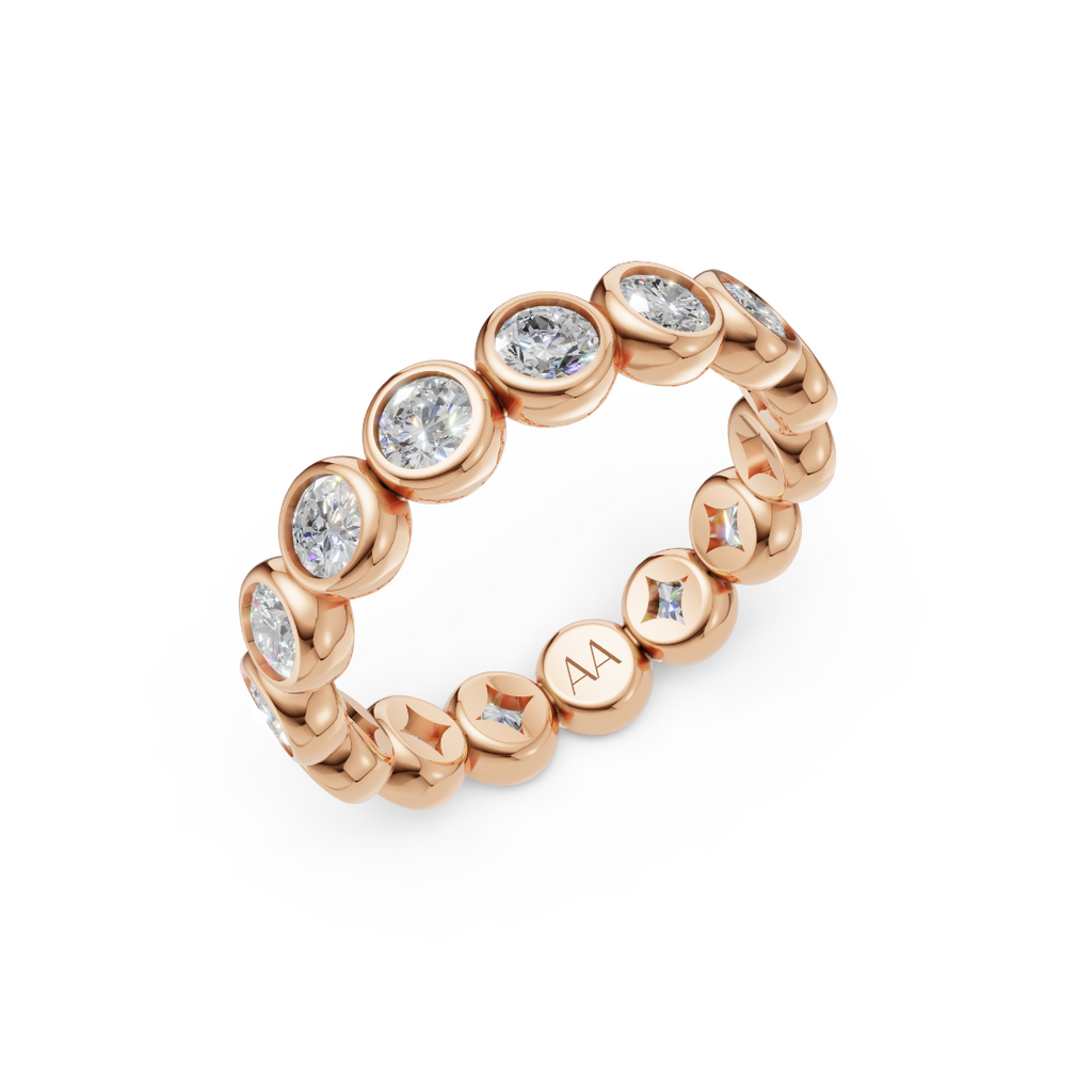 MCM 1.70 TCW Bezel-Set Round Brilliant Cut Lab Diamond Eternity Band (12 points)