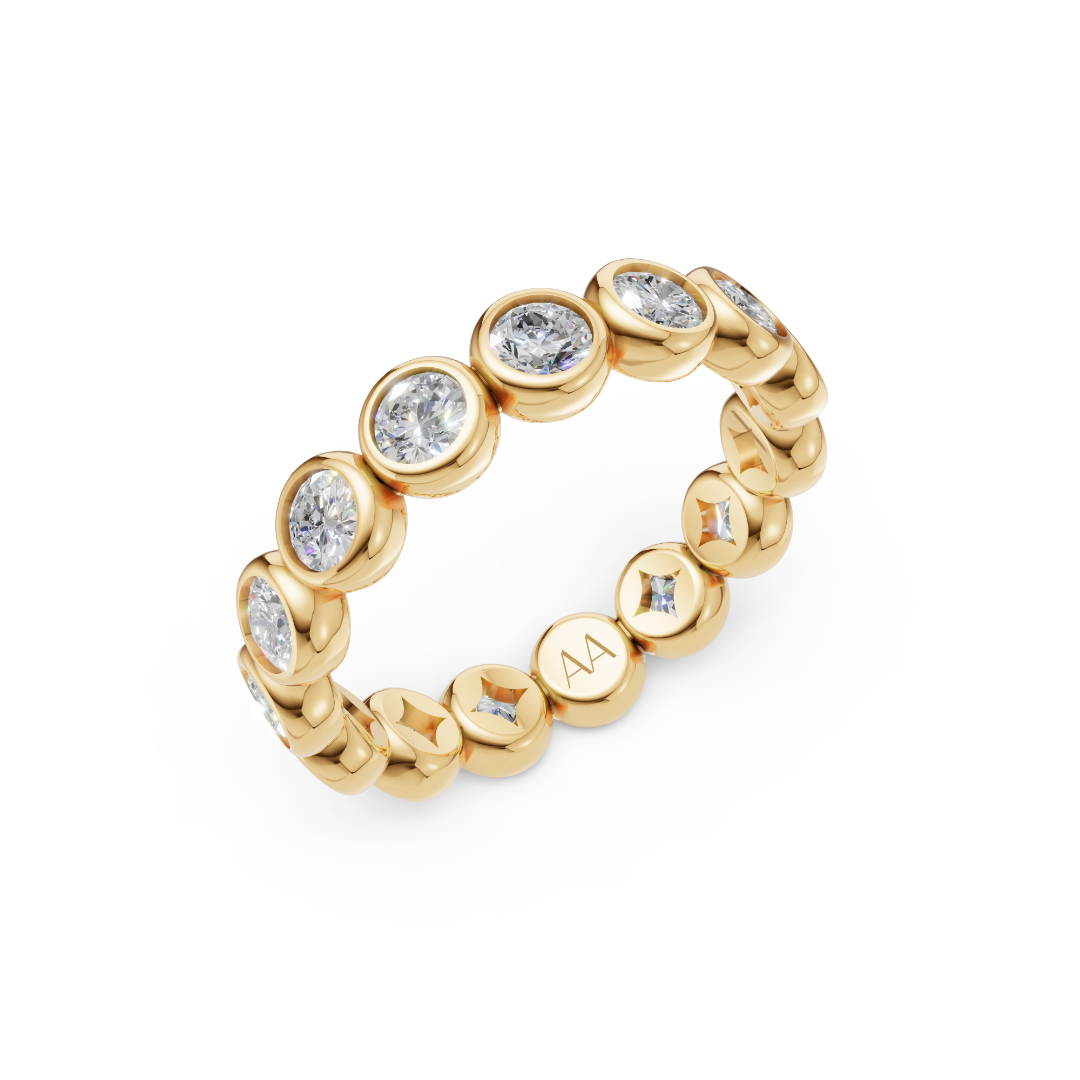 MCM 1.70 TCW Bezel-Set Round Brilliant Cut Lab Diamond Eternity Band (12 points)