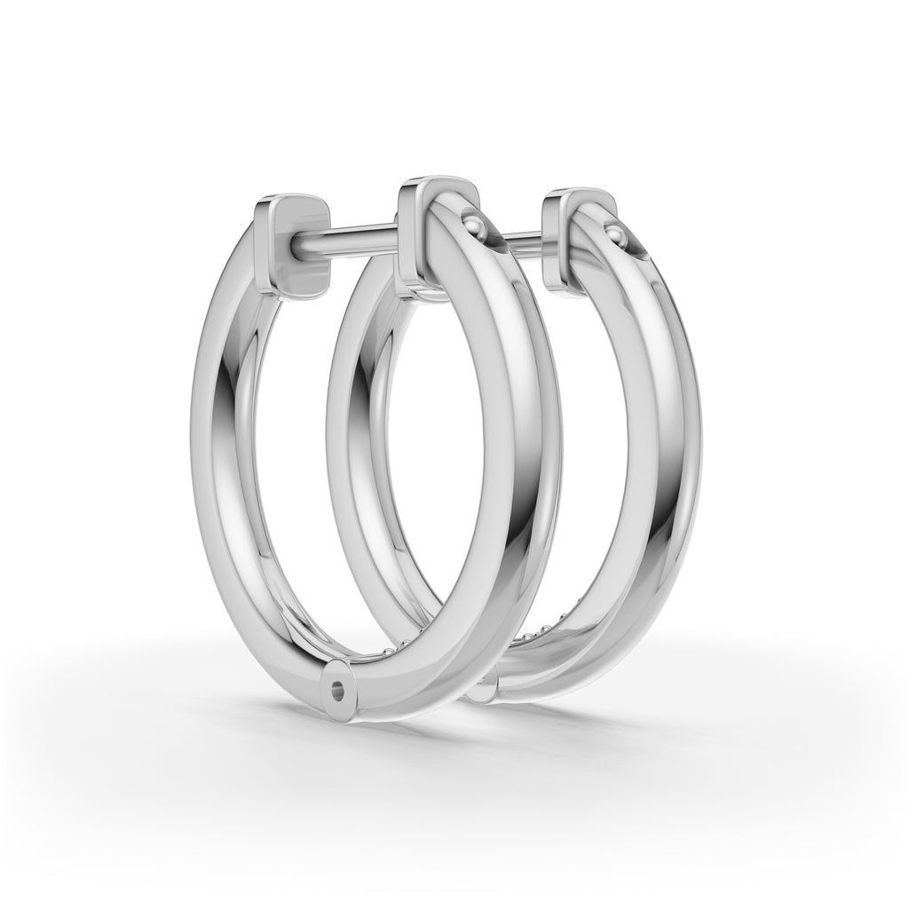'Diana' Lab Diamond Pavé, Inside-Out Small Hoop Earrings