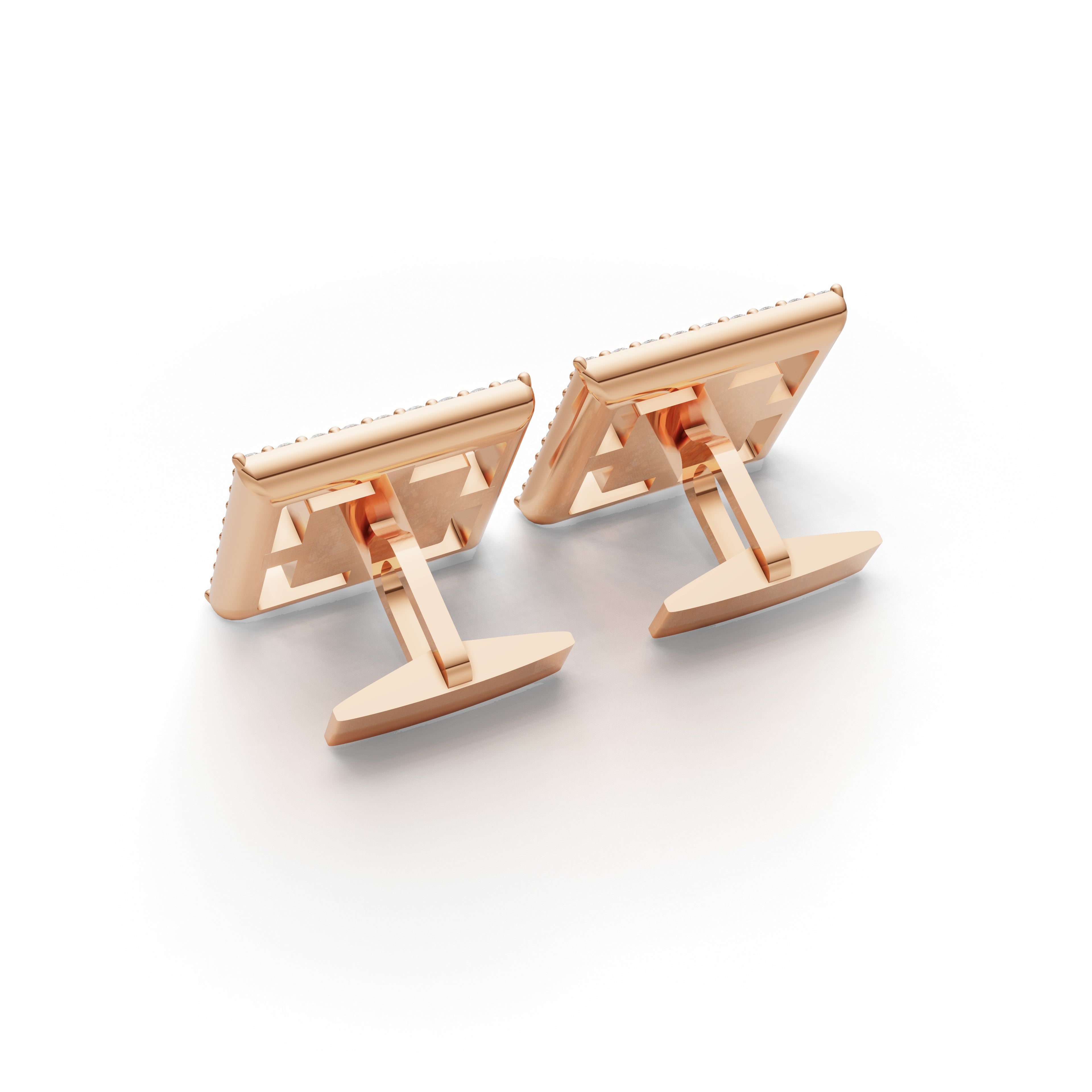 MCM Lab Diamond Pavé 'Breeze Block' Cufflinks