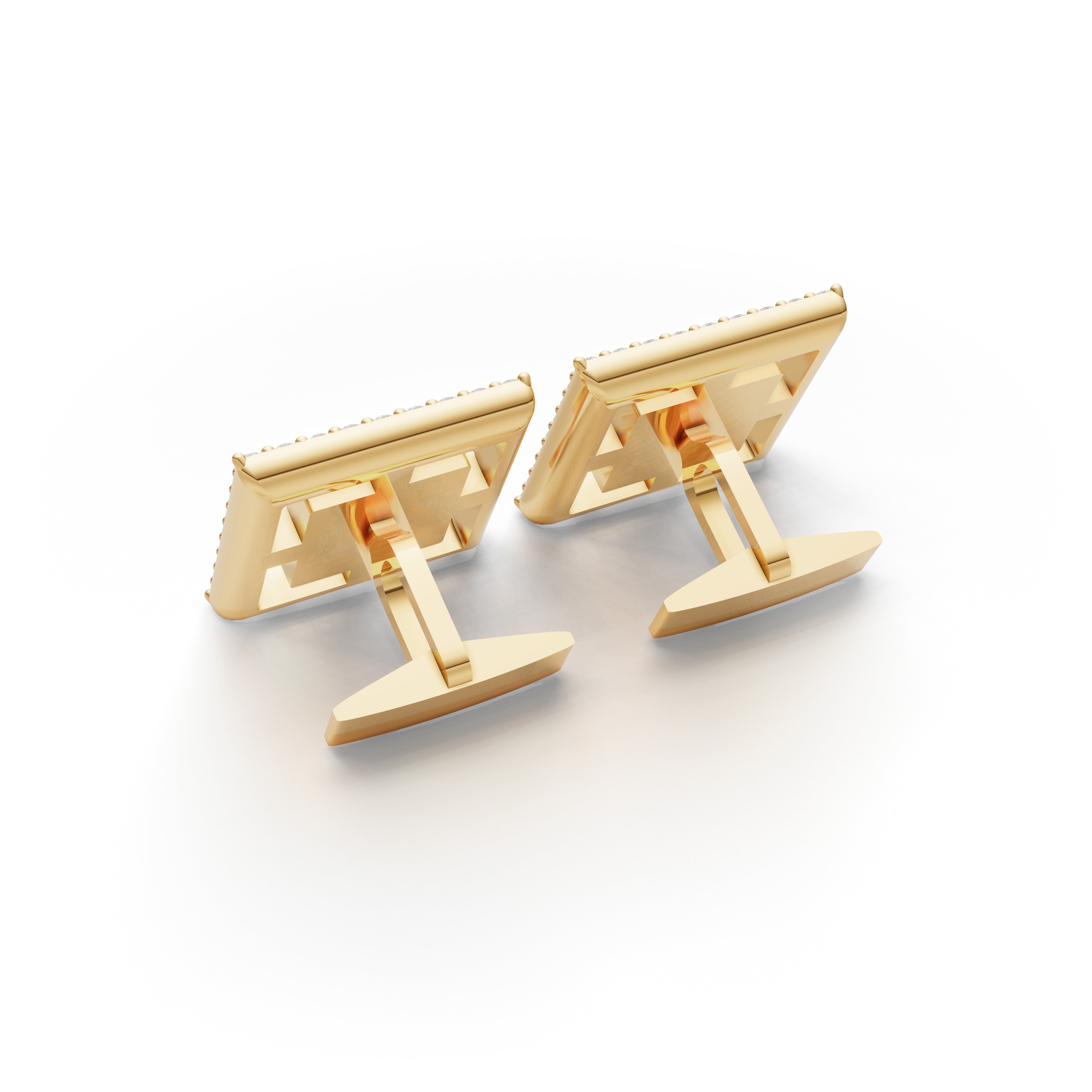 MCM Lab Diamond Pavé 'Breeze Block' Cufflinks