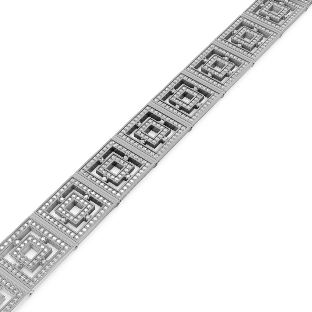 MCM Brite-set Lab Diamond Pavé 'Breeze Block' Bracelet