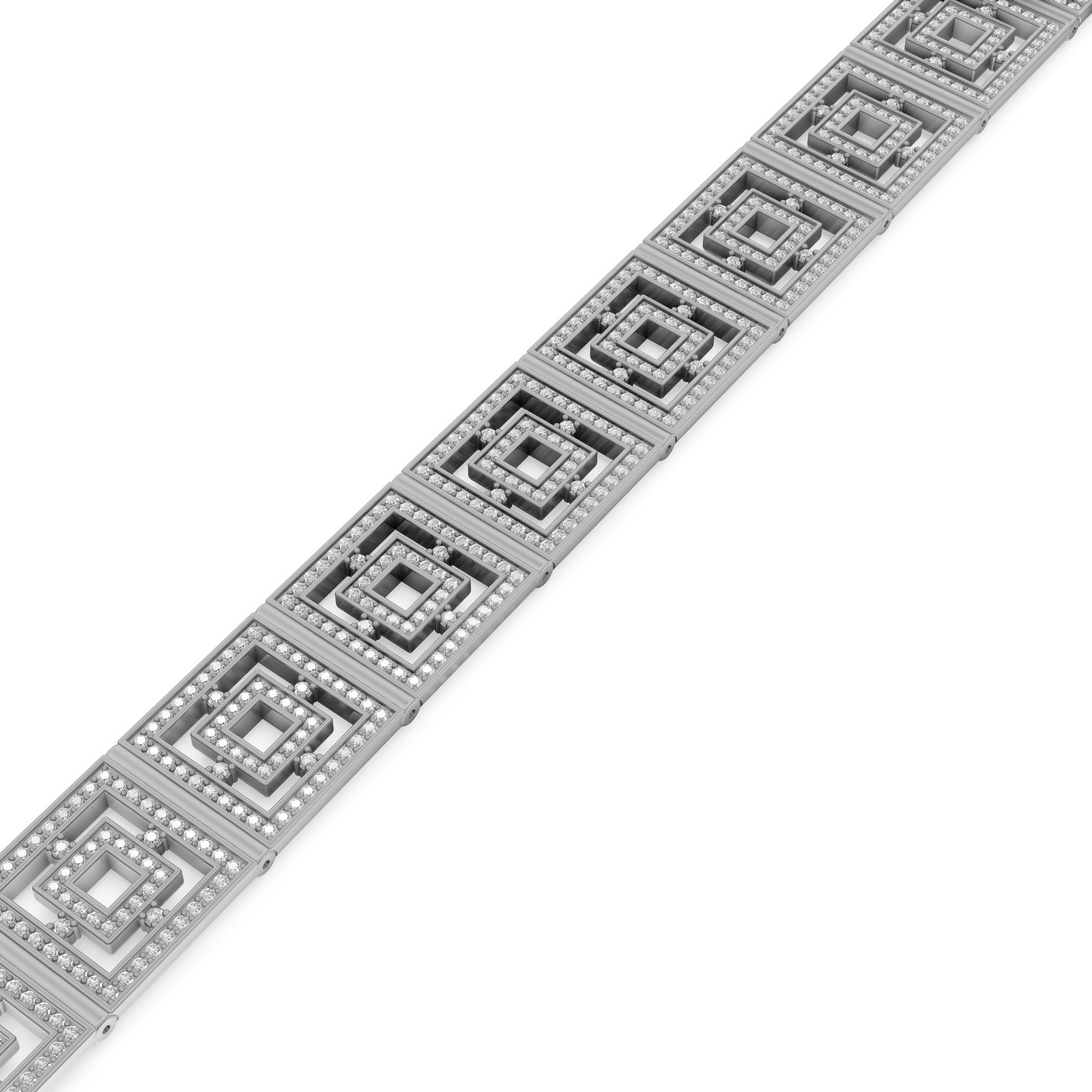 MCM Brite-set Lab Diamond Pavé 'Breeze Block' Bracelet
