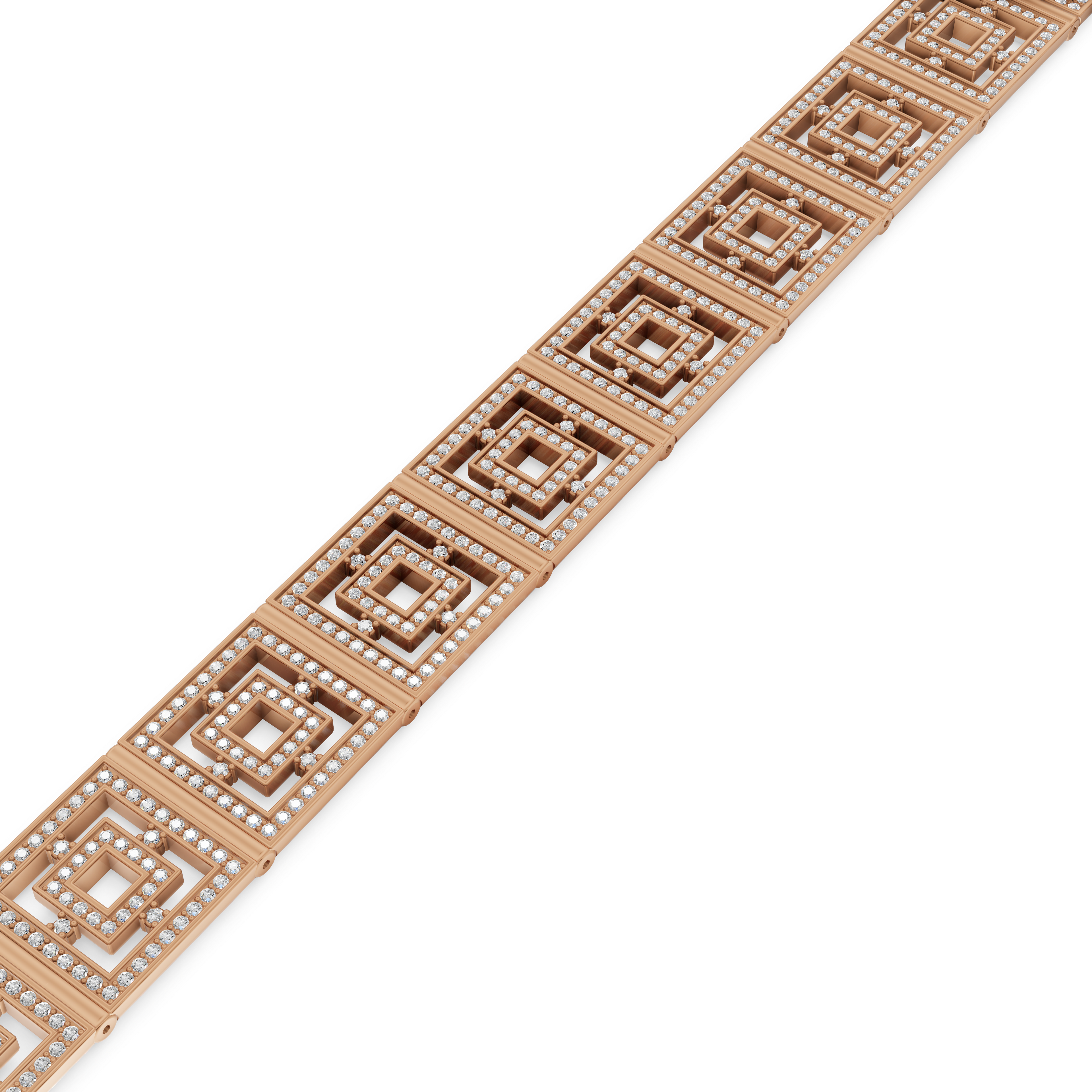 MCM Brite-set Lab Diamond Pavé 'Breeze Block' Bracelet