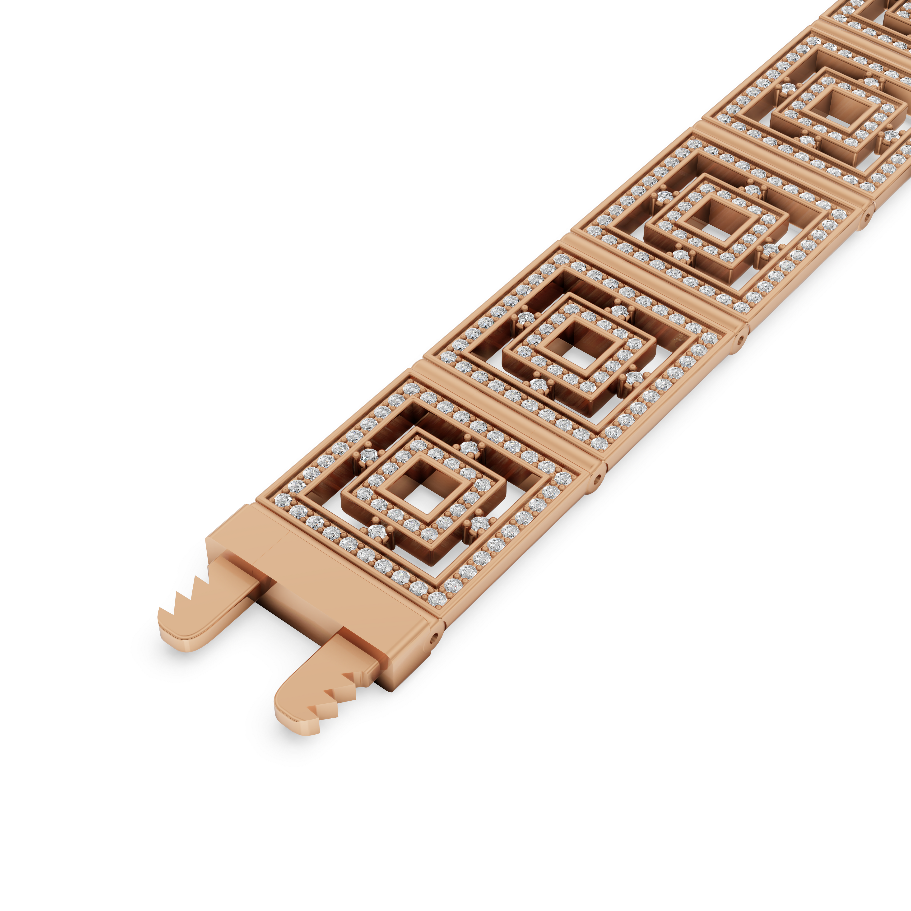MCM Brite-set Lab Diamond Pavé 'Breeze Block' Bracelet