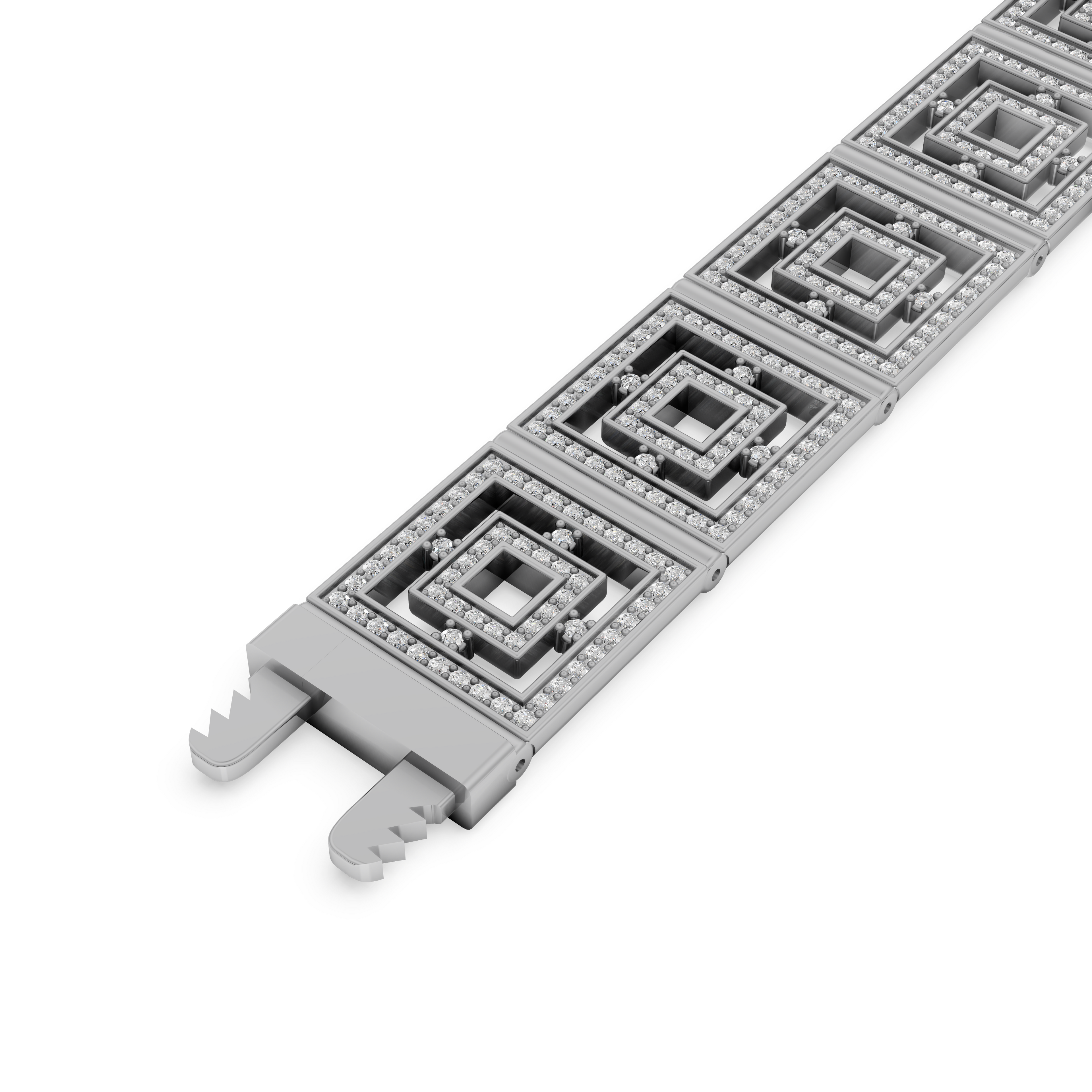 MCM Brite-set Lab Diamond Pavé 'Breeze Block' Bracelet