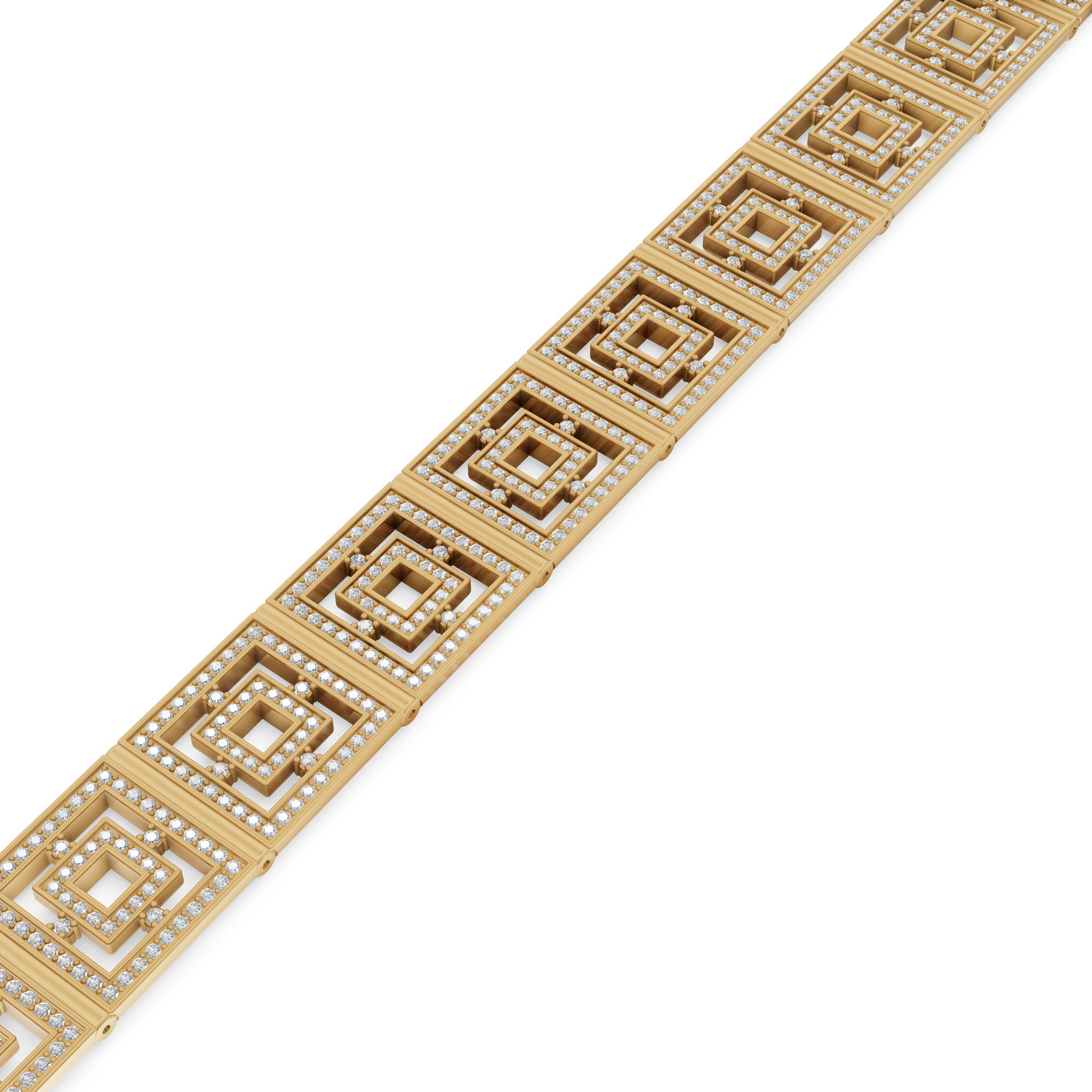 MCM Brite-set Lab Diamond Pavé 'Breeze Block' Bracelet