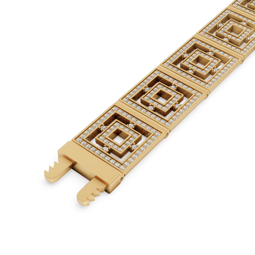 MCM Brite-set Lab Diamond Pavé 'Breeze Block' Bracelet