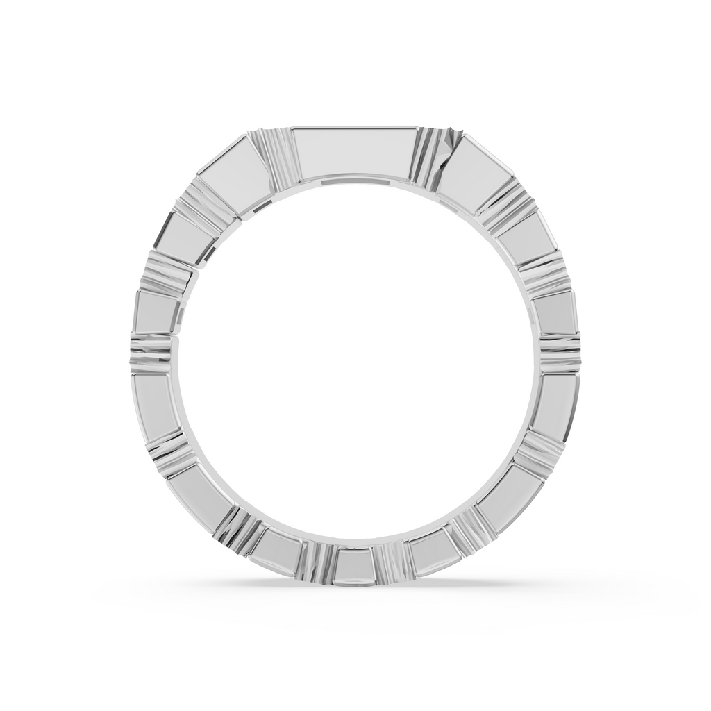 'Adderley' Bezel-Set 1.00 TCW Graduated Baguette Cut Lab Blue Sapphire Band