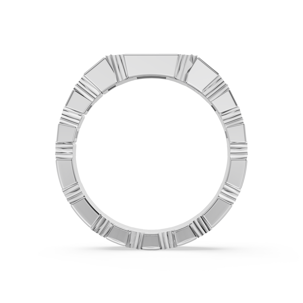 'Adderley' Bezel-Set 1.00 TCW Graduated Baguette Cut Lab Ruby Band