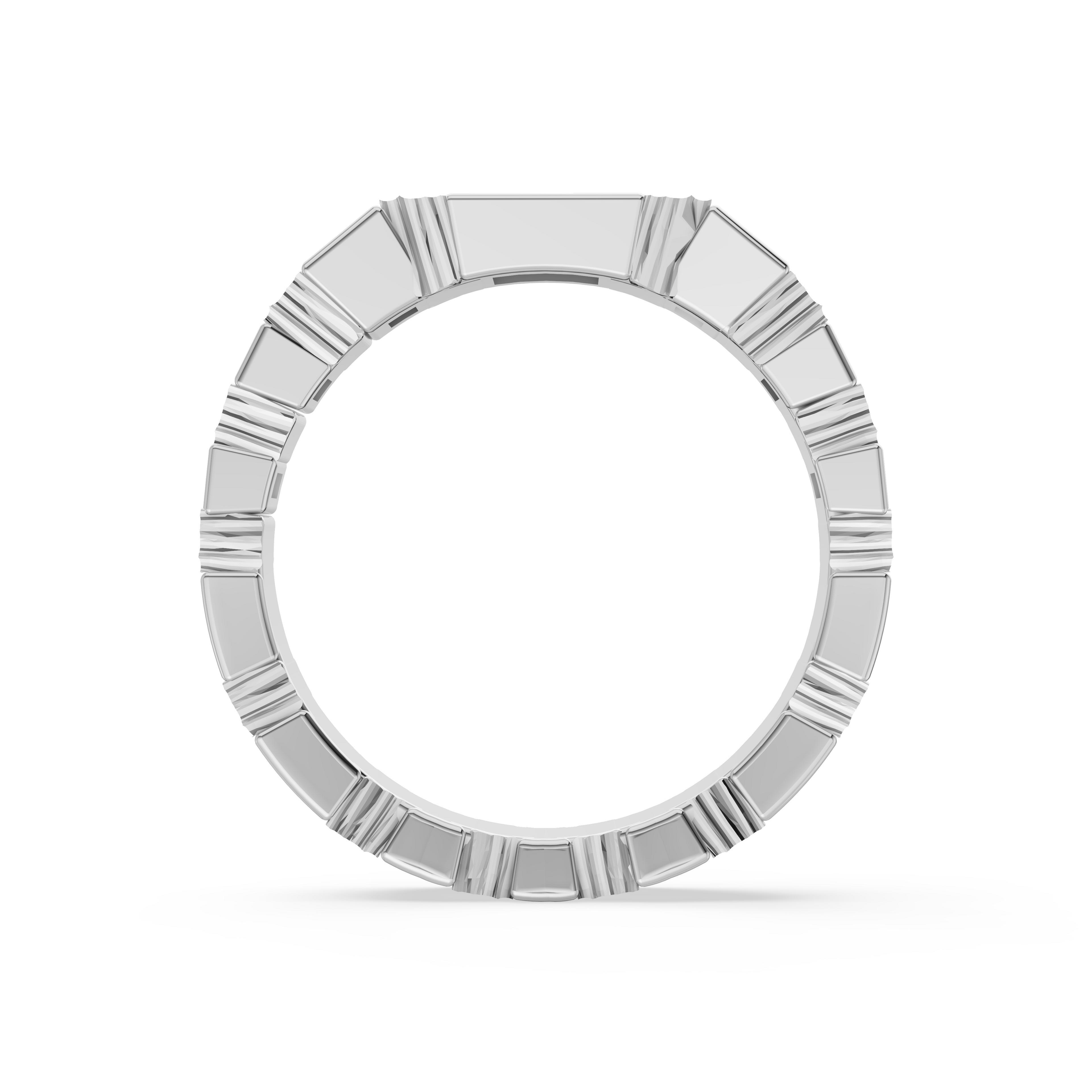 'Adderley' Bezel-Set 1.00 TCW Graduated Baguette Cut Lab Ruby Band