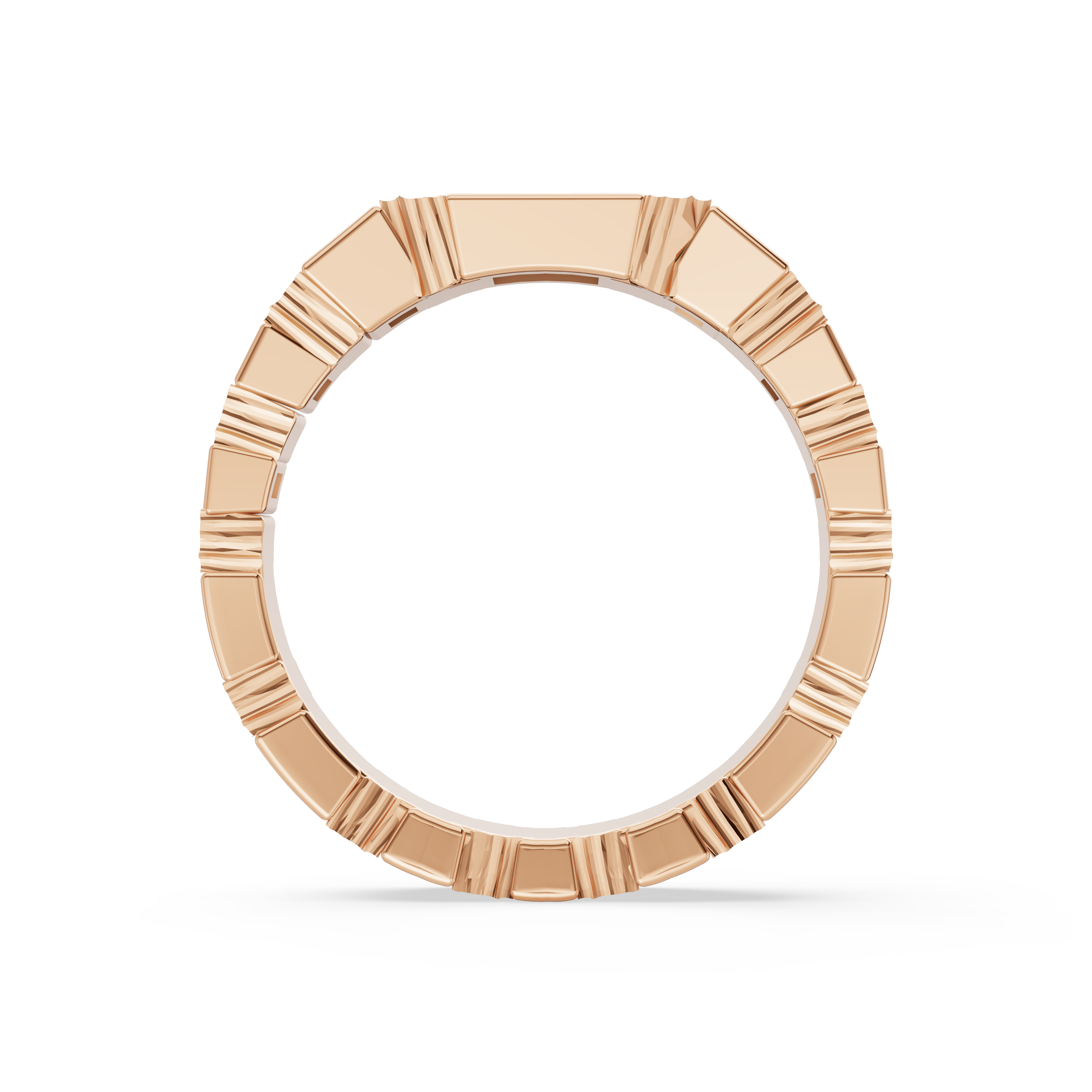 'Adderley' Bezel-Set 1.00 TCW Graduated Baguette Cut Lab Ruby Band