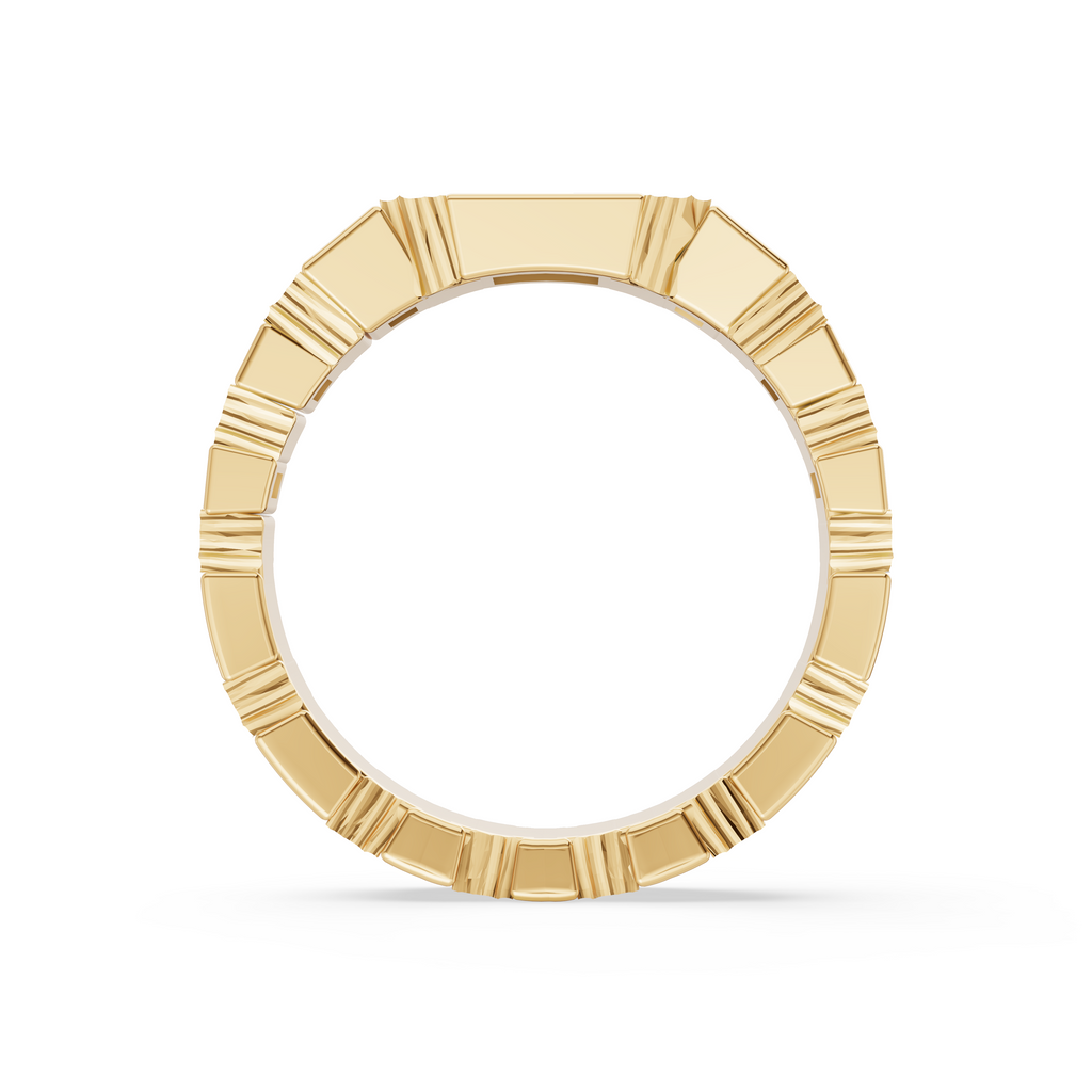 'Adderley' Bezel-Set 1.00 TCW Graduated Baguette Cut Lab Ruby Band