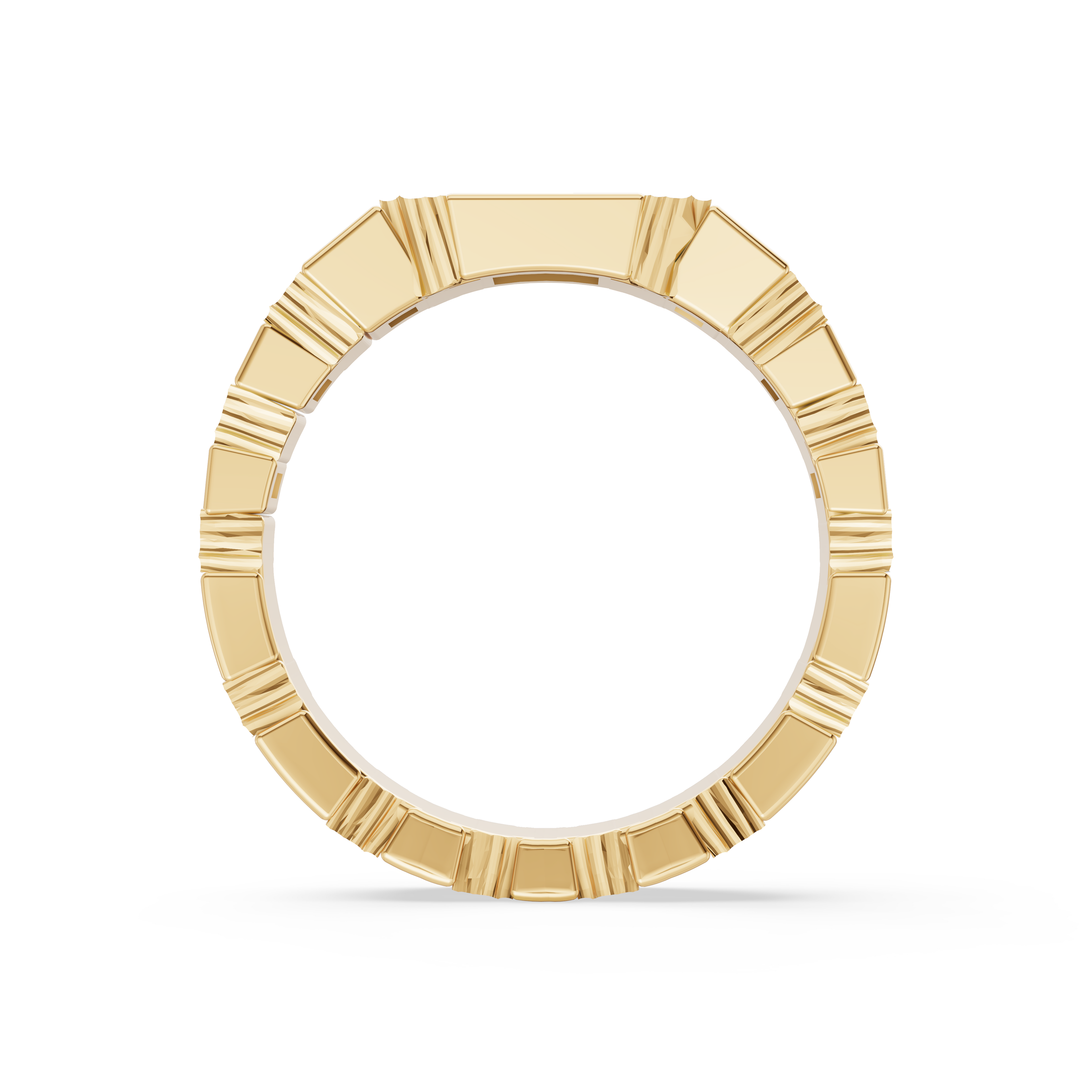 'Adderley' Bezel-Set 1.00 TCW Graduated Baguette Cut Lab Ruby Band