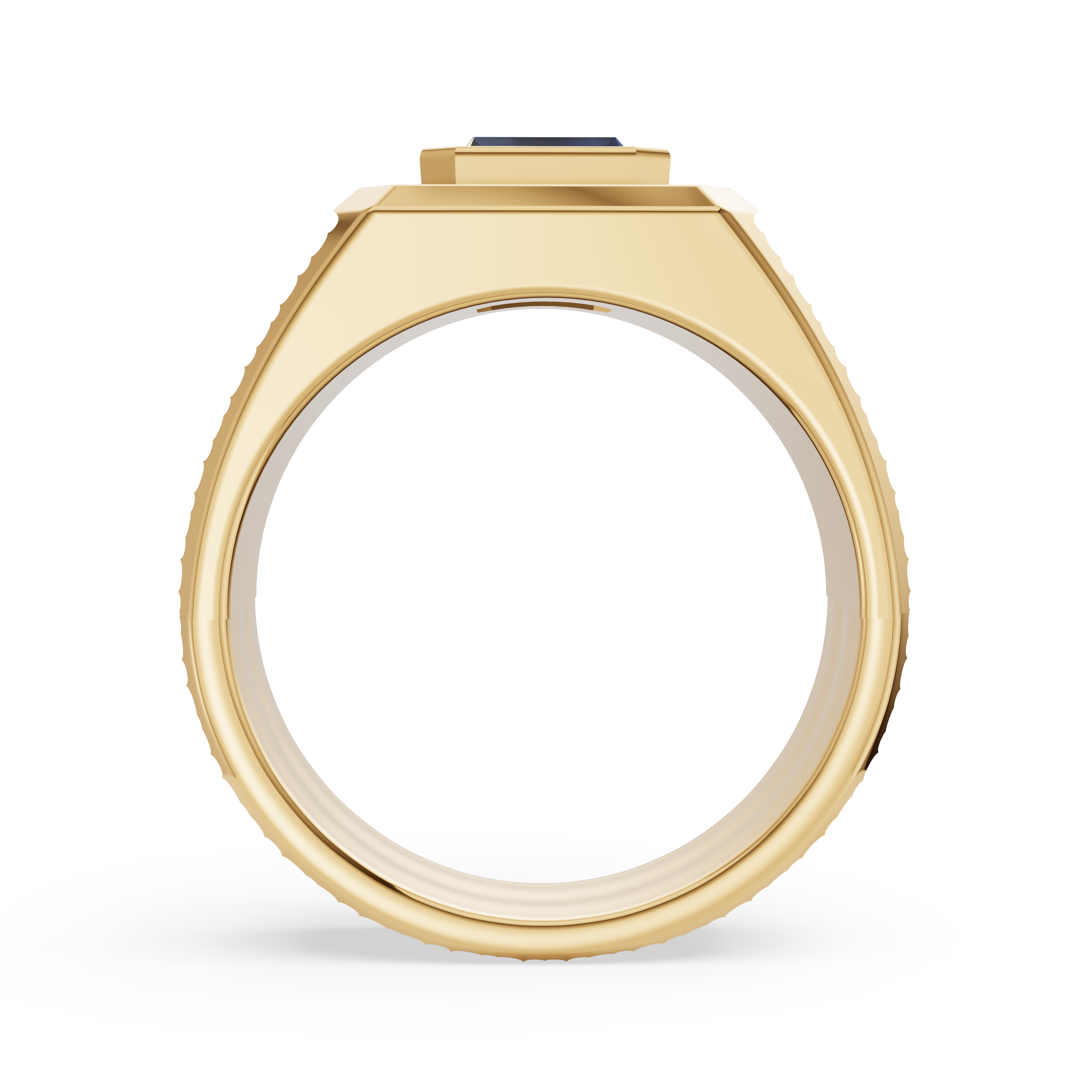 'Blakey' 1.50 Carat Radiant Cut Blue Sapphire & Lab Diamond pavé ring