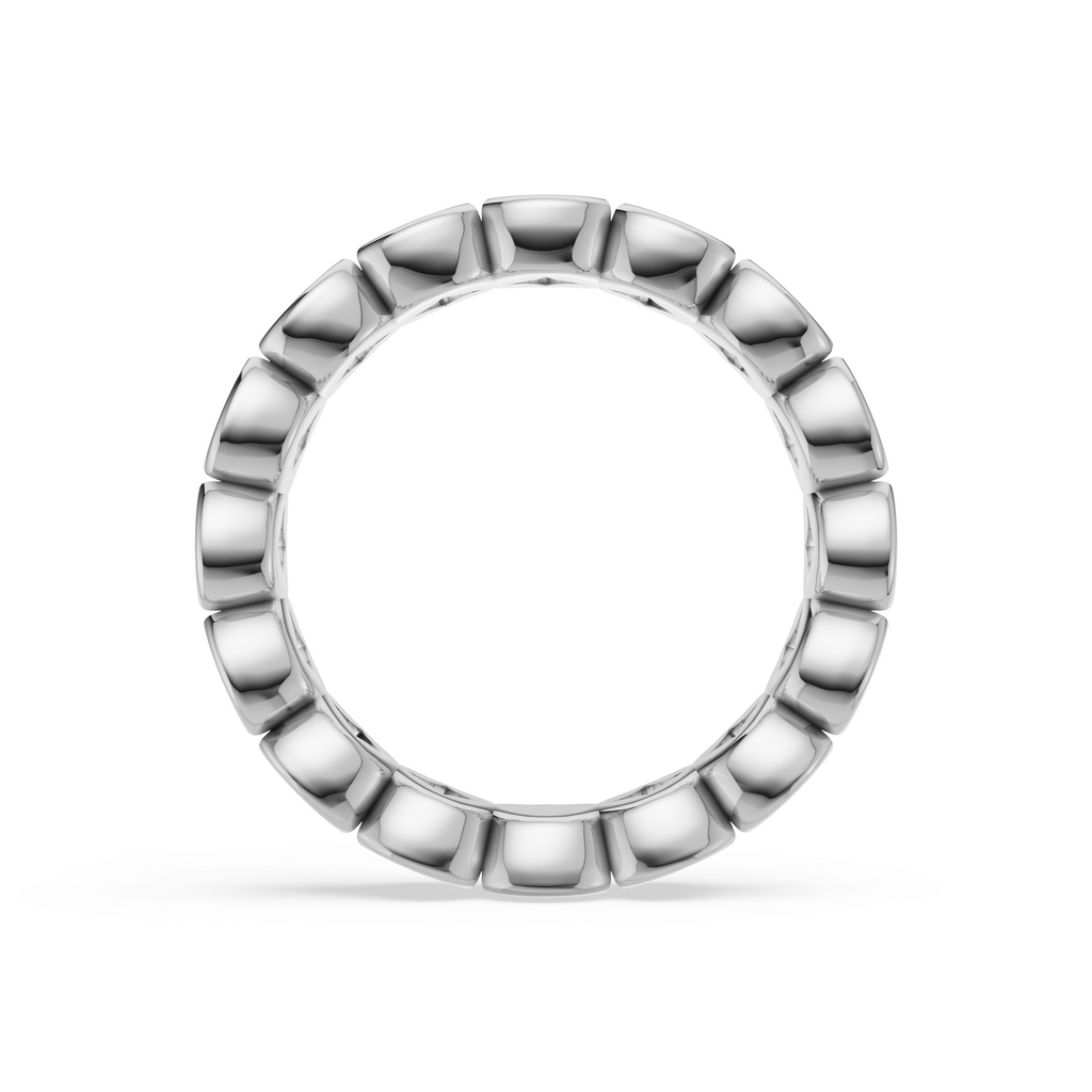 'Parker' Semi Bezel-Set 5.60 TCW Round Brilliant Cut Lab Diamond Eternity Band (35 points)