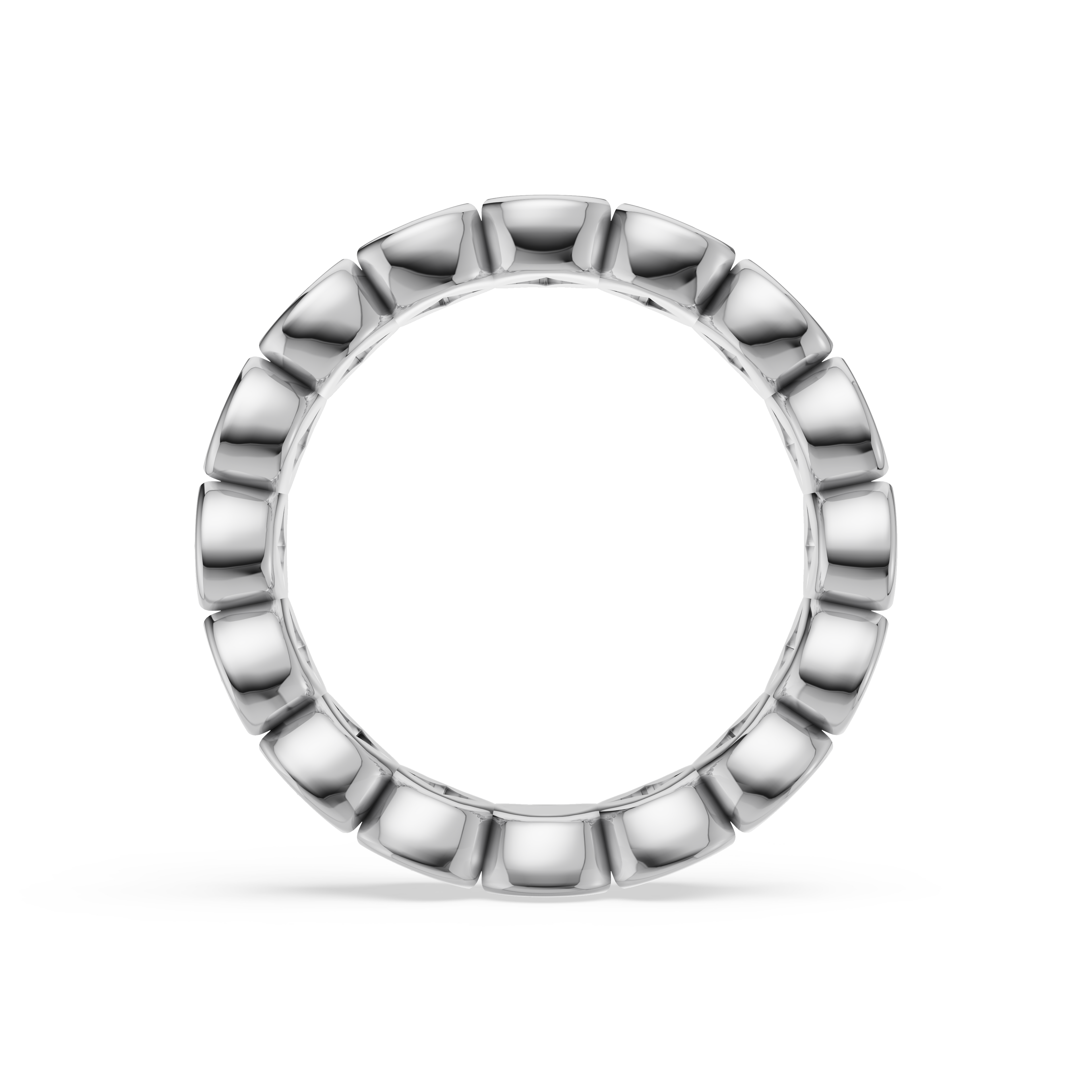 'Parker' Semi Bezel-Set 4.00 TCW Round Brilliant Cut Lab Diamond Eternity Band (25 points)