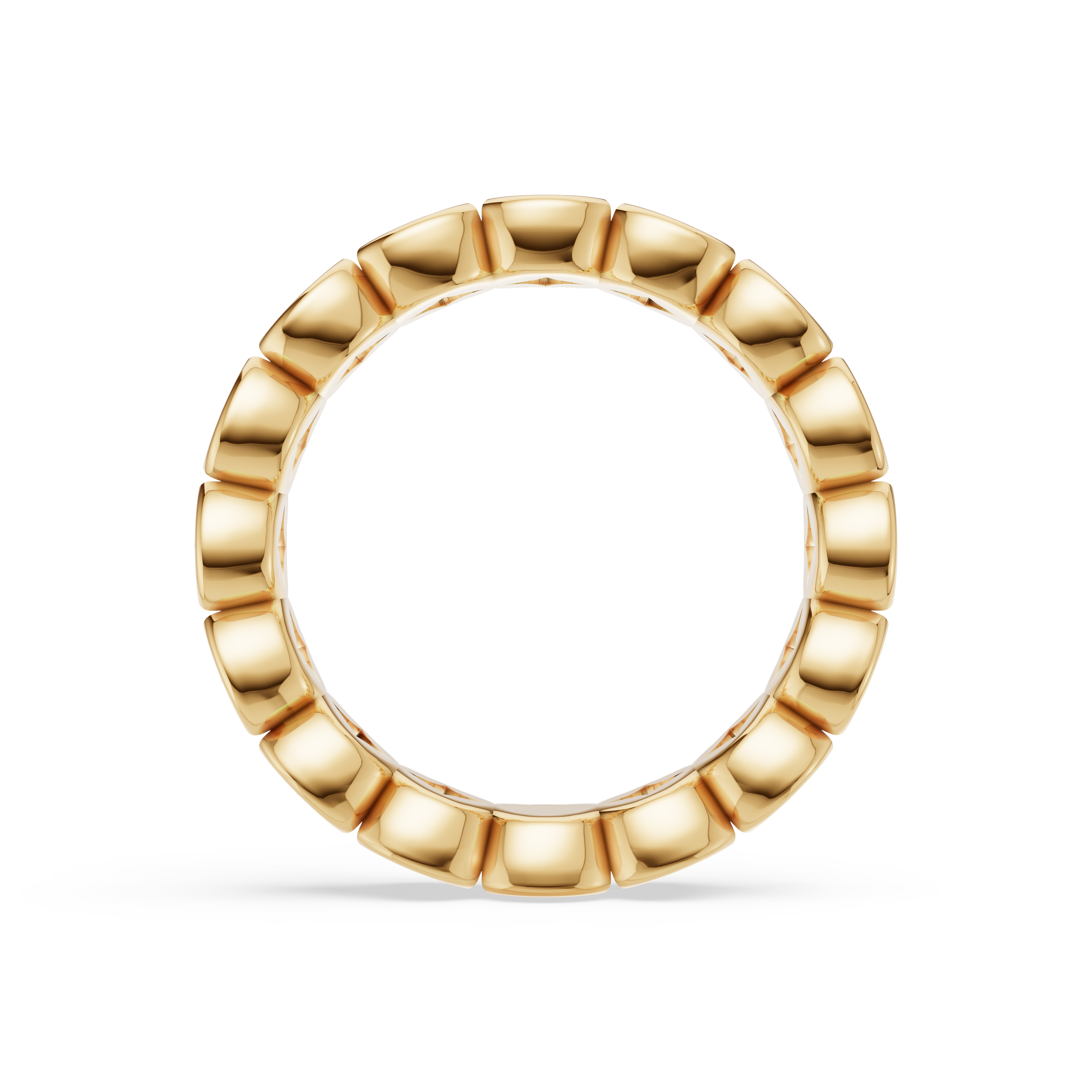 'Parker' Semi Bezel-Set 4.00 TCW Round Brilliant Cut Lab Diamond Eternity Band (25 points)