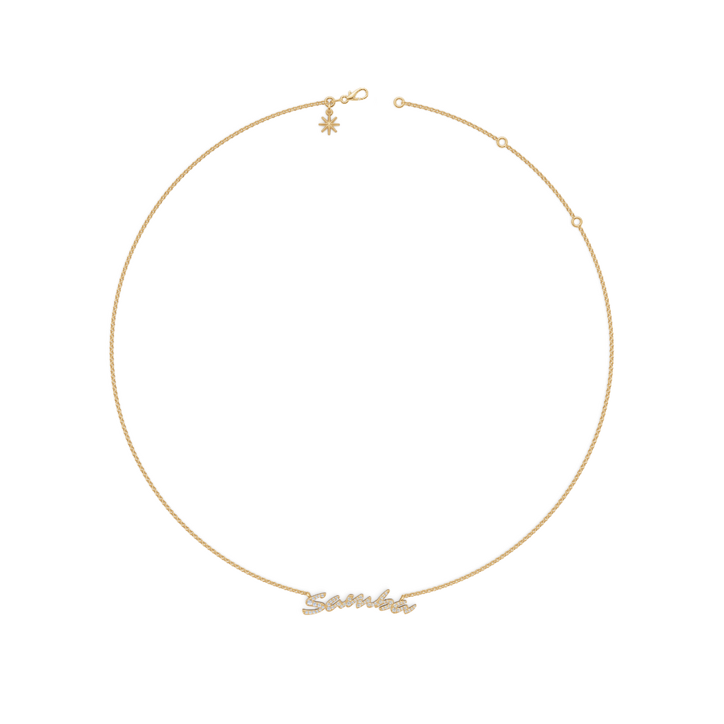 'Gilberto' Samba, Lab Diamond Pavé Pendant Necklace