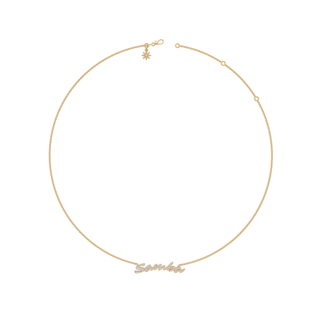 'Gilberto' Samba, Lab Diamond Pavé Pendant Necklace