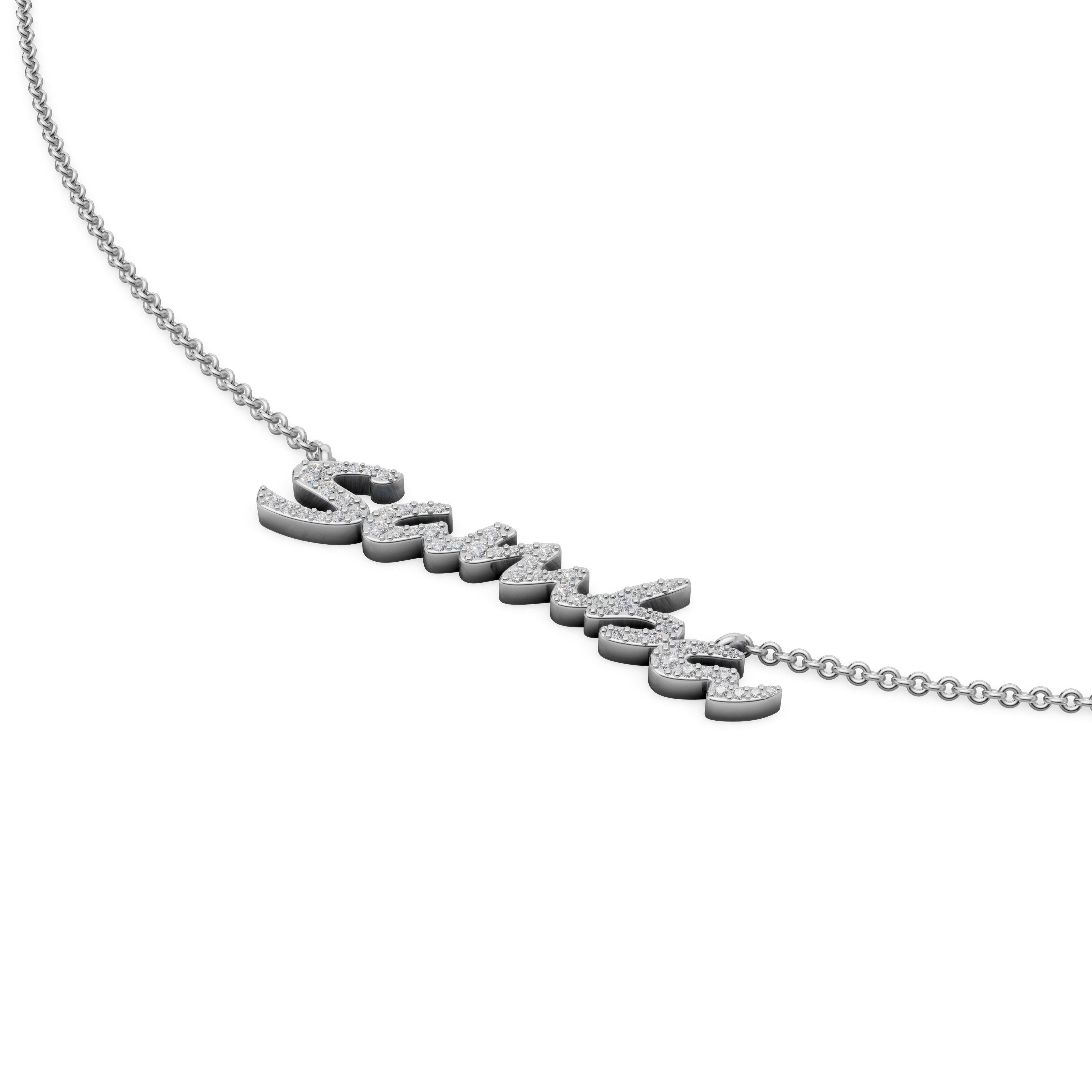 'Gilberto' Samba, Lab Diamond Pavé Pendant Necklace