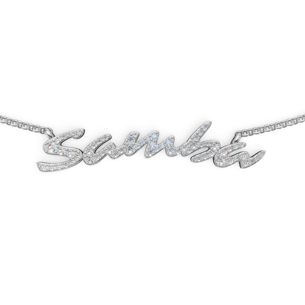 'Gilberto' Samba, Lab Diamond Pavé Pendant Necklace