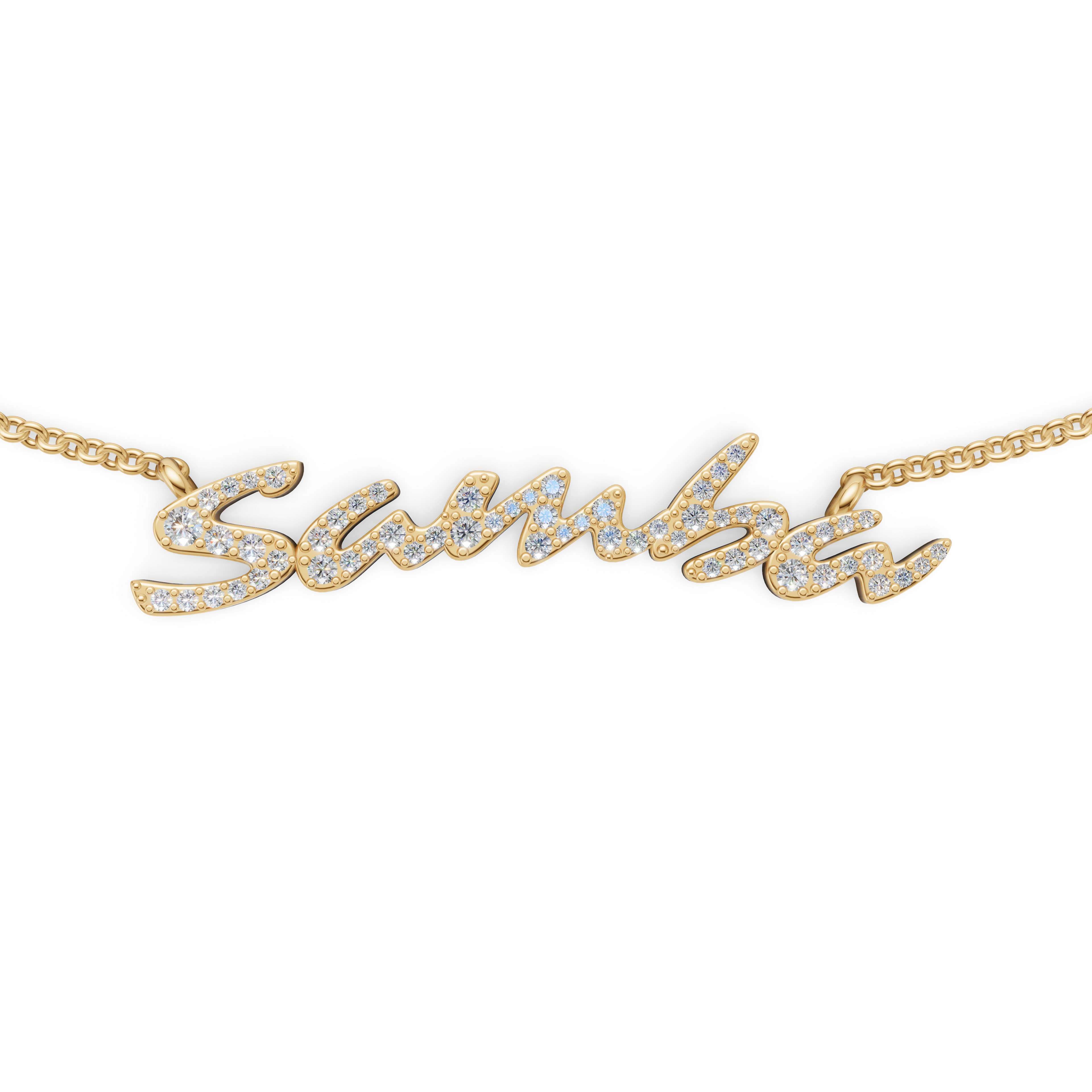 'Gilberto' Samba, Lab Diamond Pavé Pendant Necklace