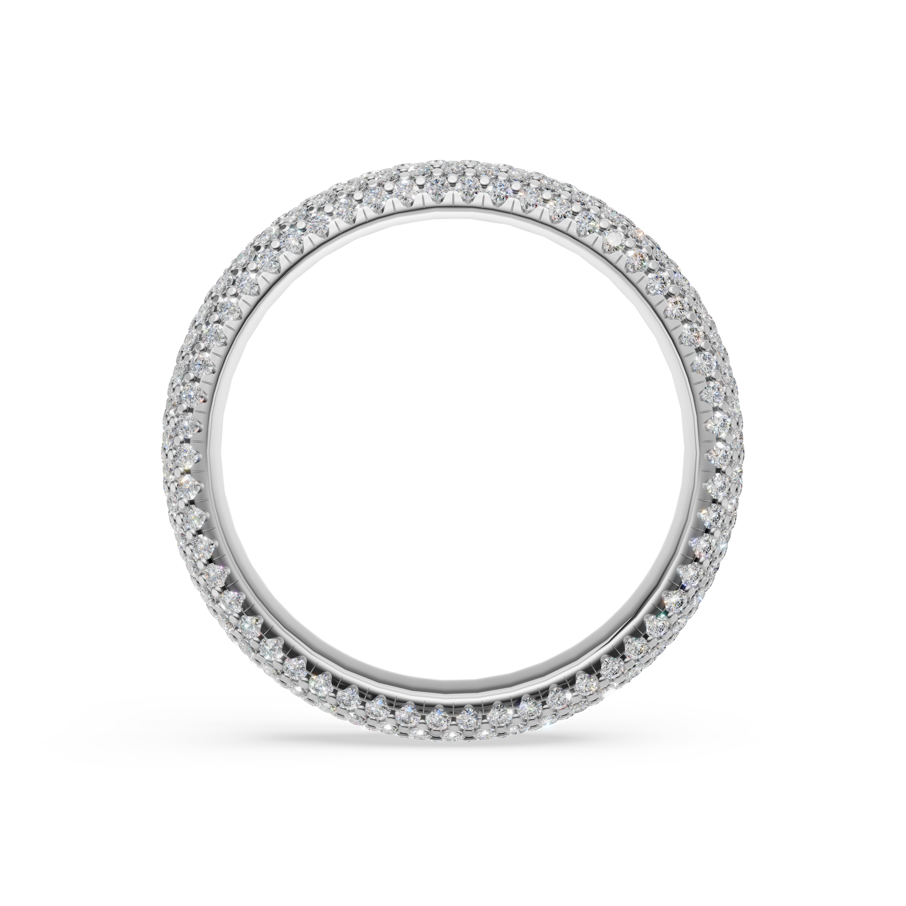 'Luna' Five Rows Bombé Lab Diamond Pavé Wedding Band