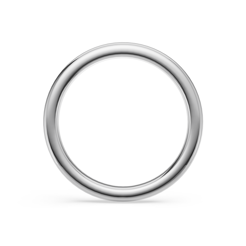 'Luna' High Polish Wedding Band