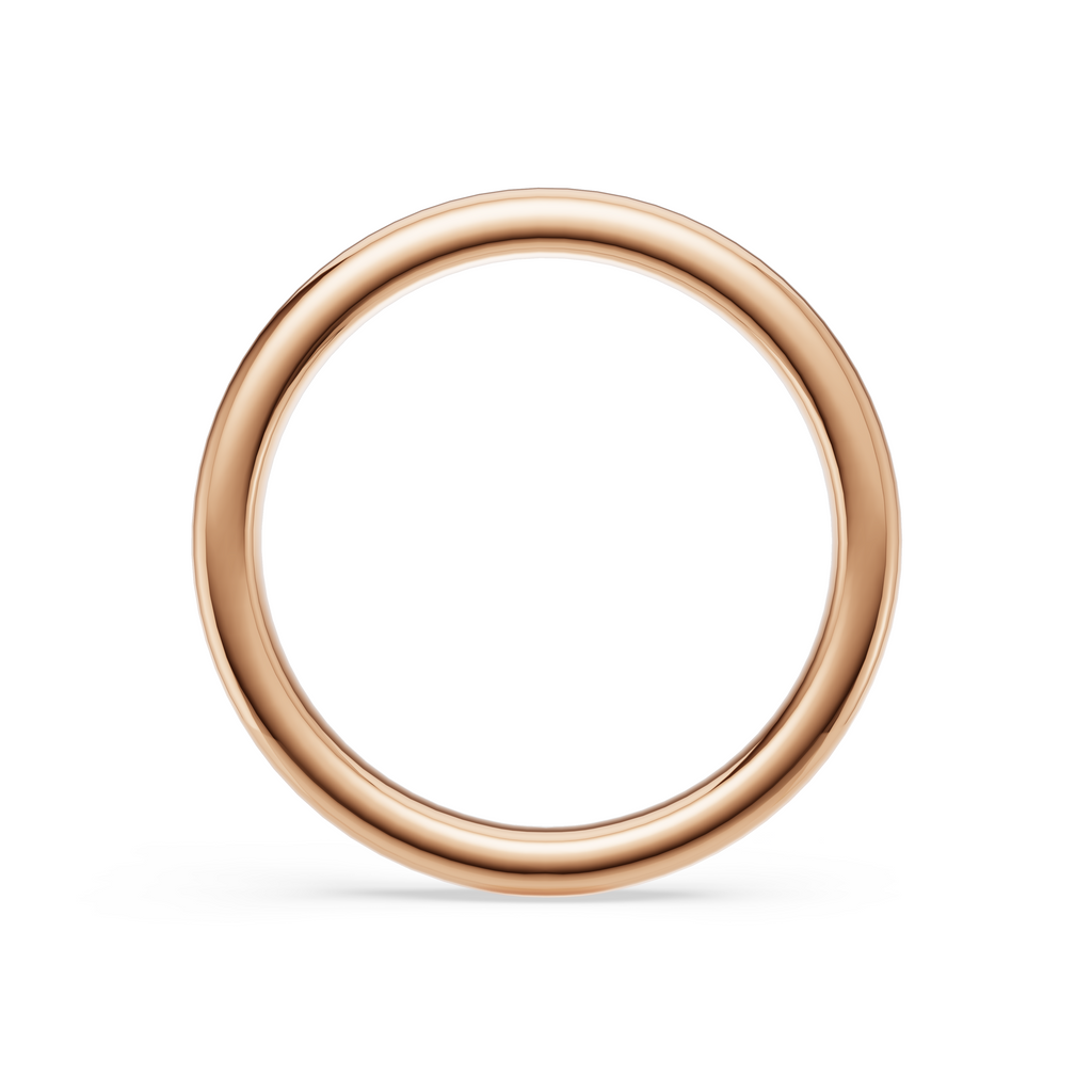 'Luna' High Polish Wedding Band