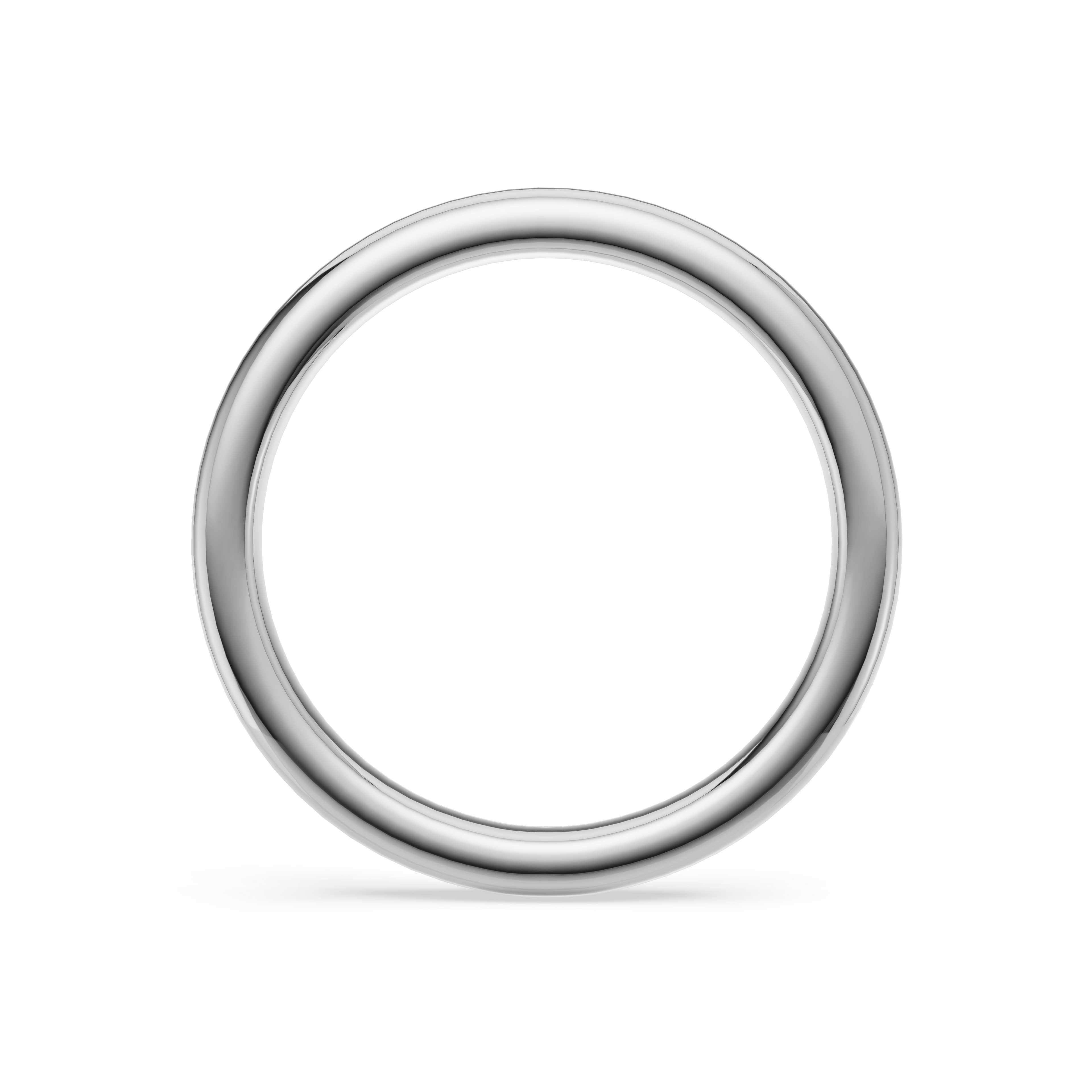 'Luna' High Polish Wedding Band