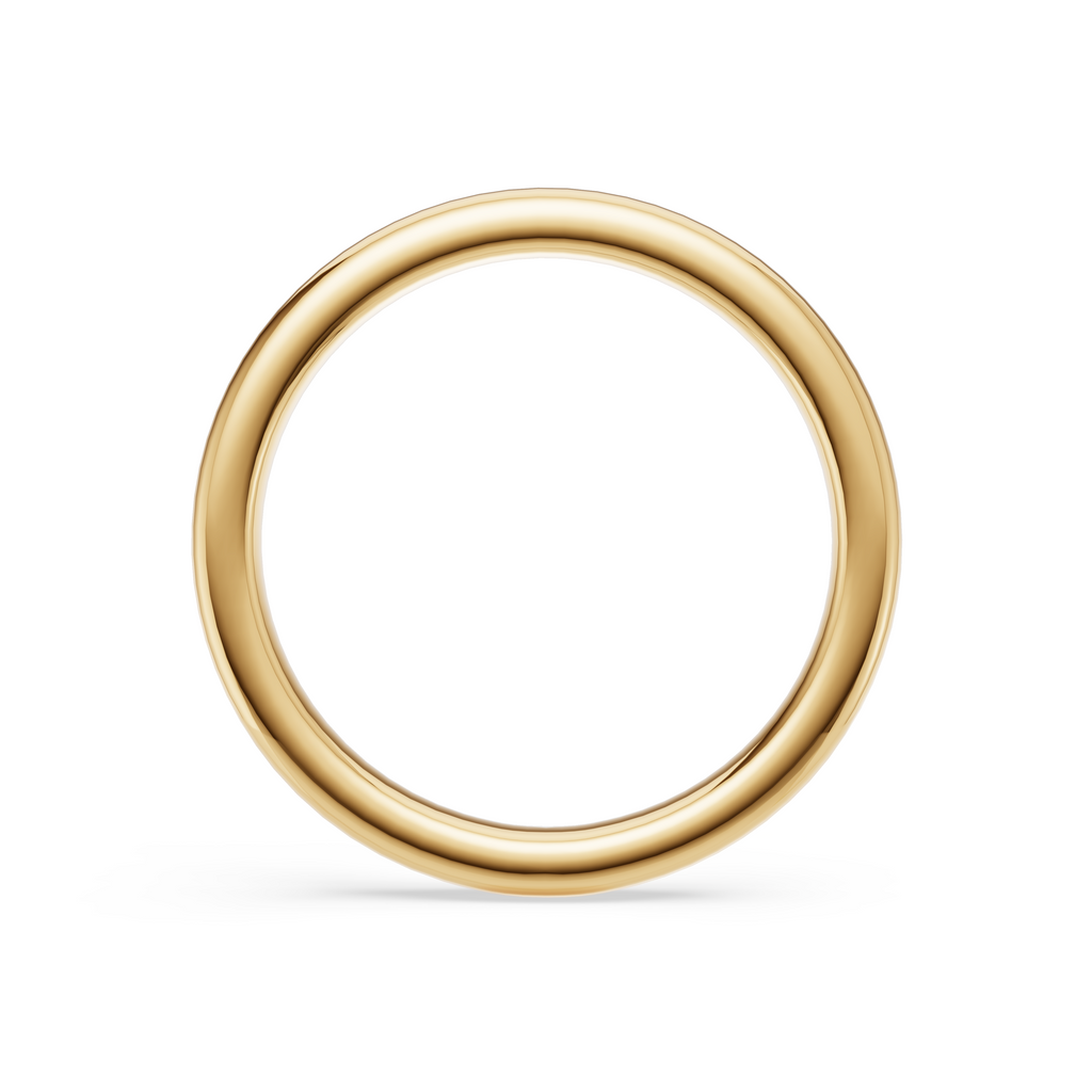 'Luna' High Polish Wedding Band