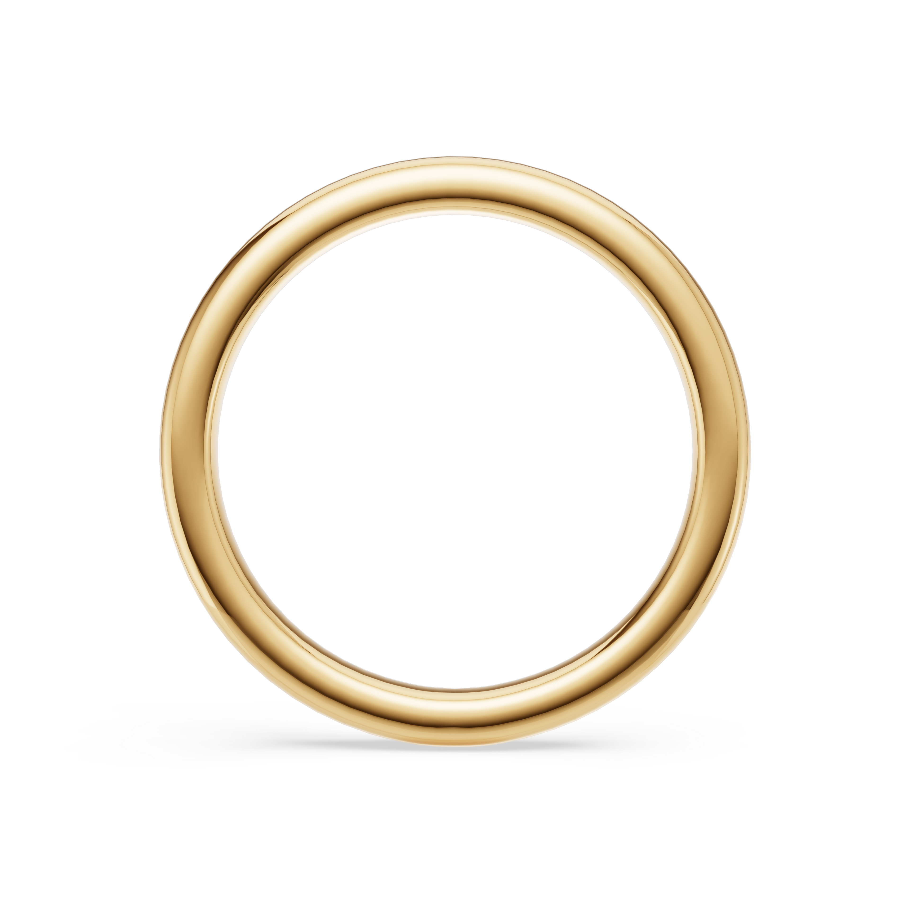 'Luna' High Polish Wedding Band