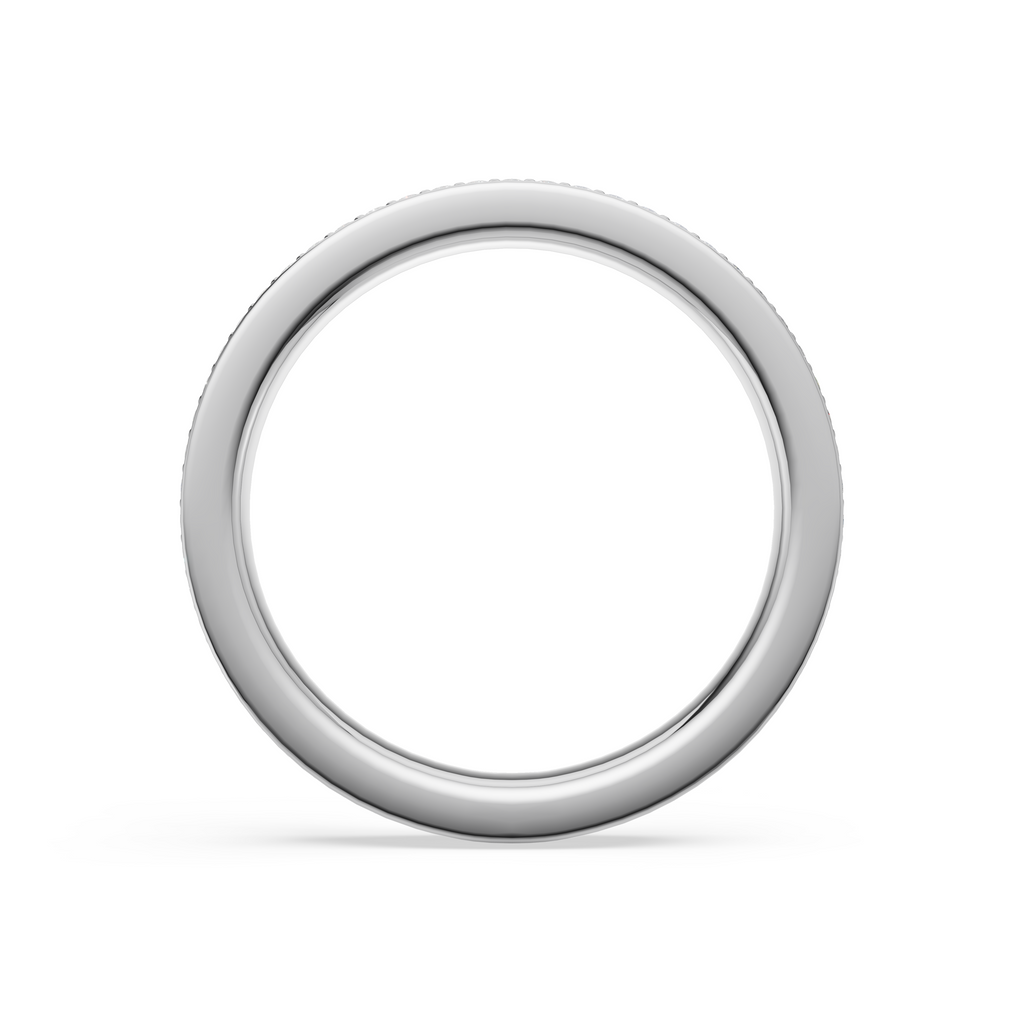 'Luna' Two Rows Brite-Set Lab Diamond Pavé Wedding Band