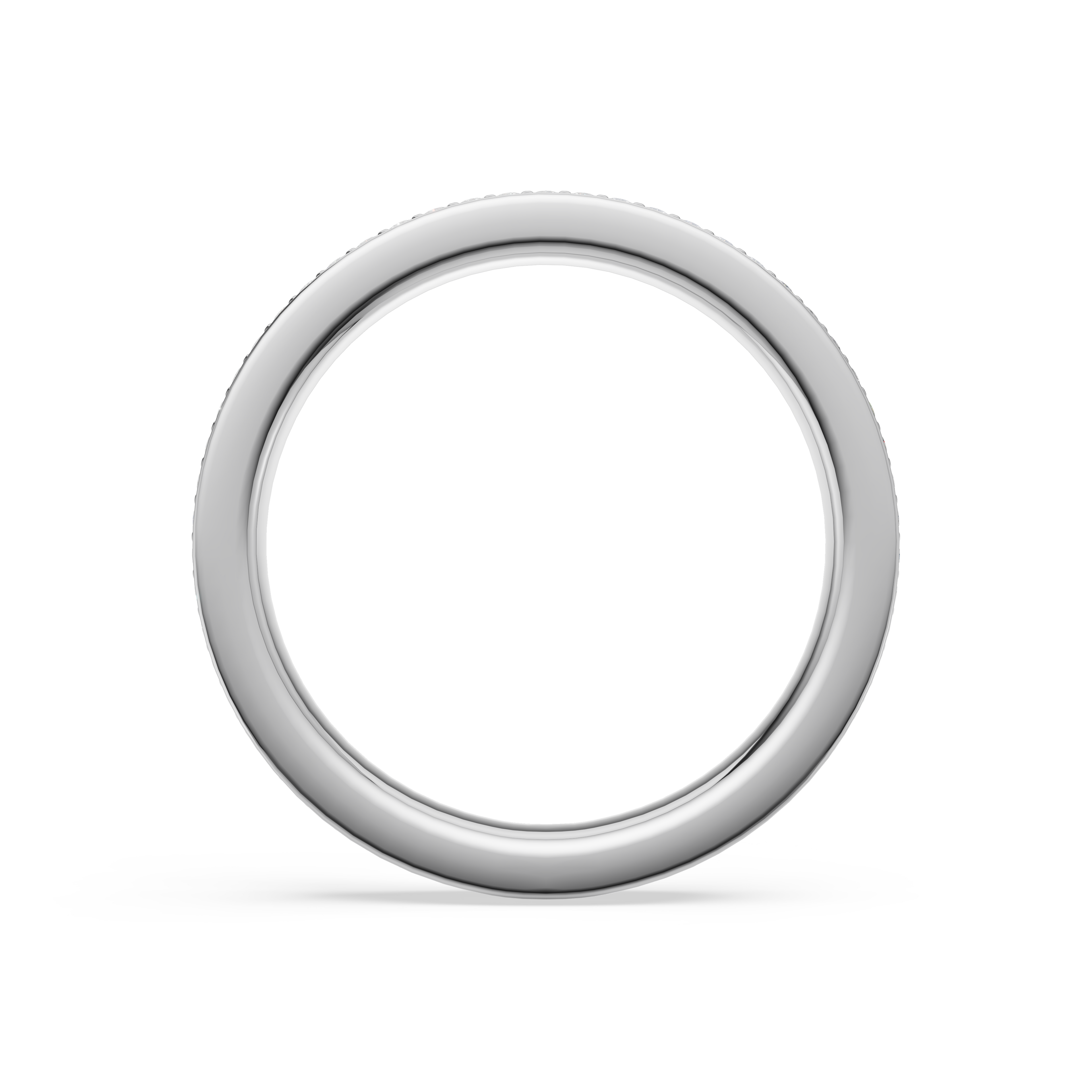 'Luna' Two Rows Brite-Set Lab Diamond Pavé Wedding Band