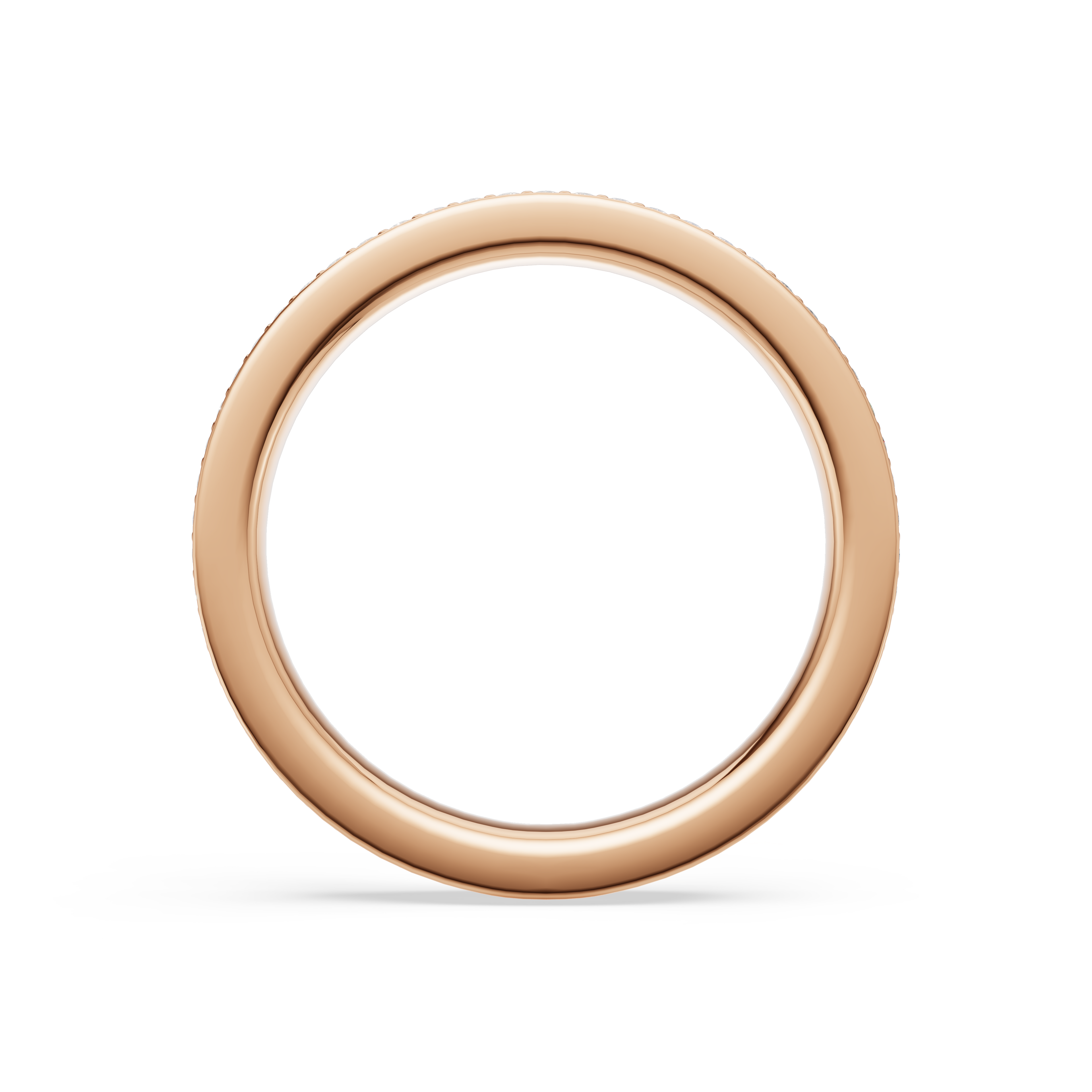 'Luna' Two Rows Brite-Set Lab Diamond Pavé Wedding Band