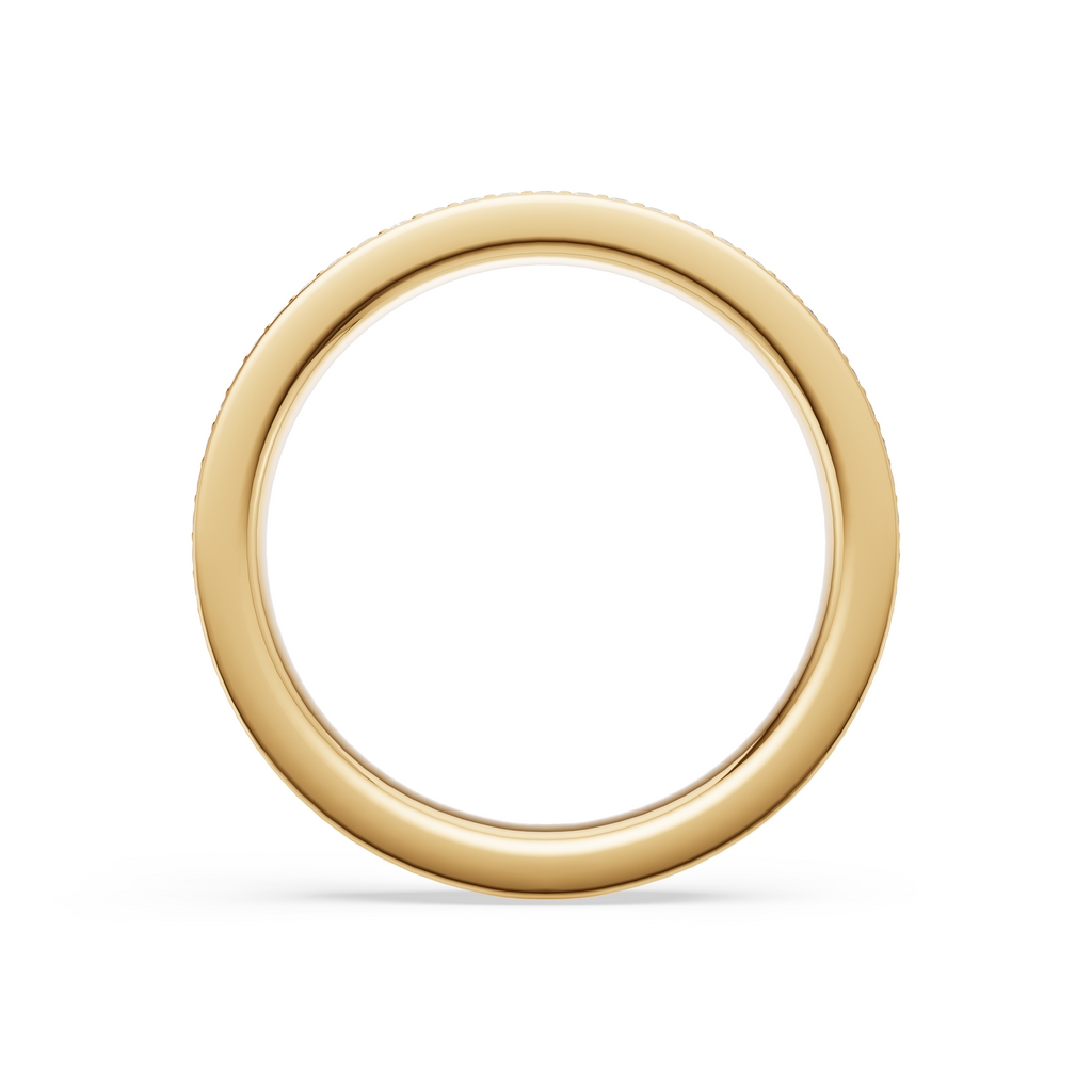 'Luna' Two Rows Brite-Set Lab Diamond Pavé Wedding Band