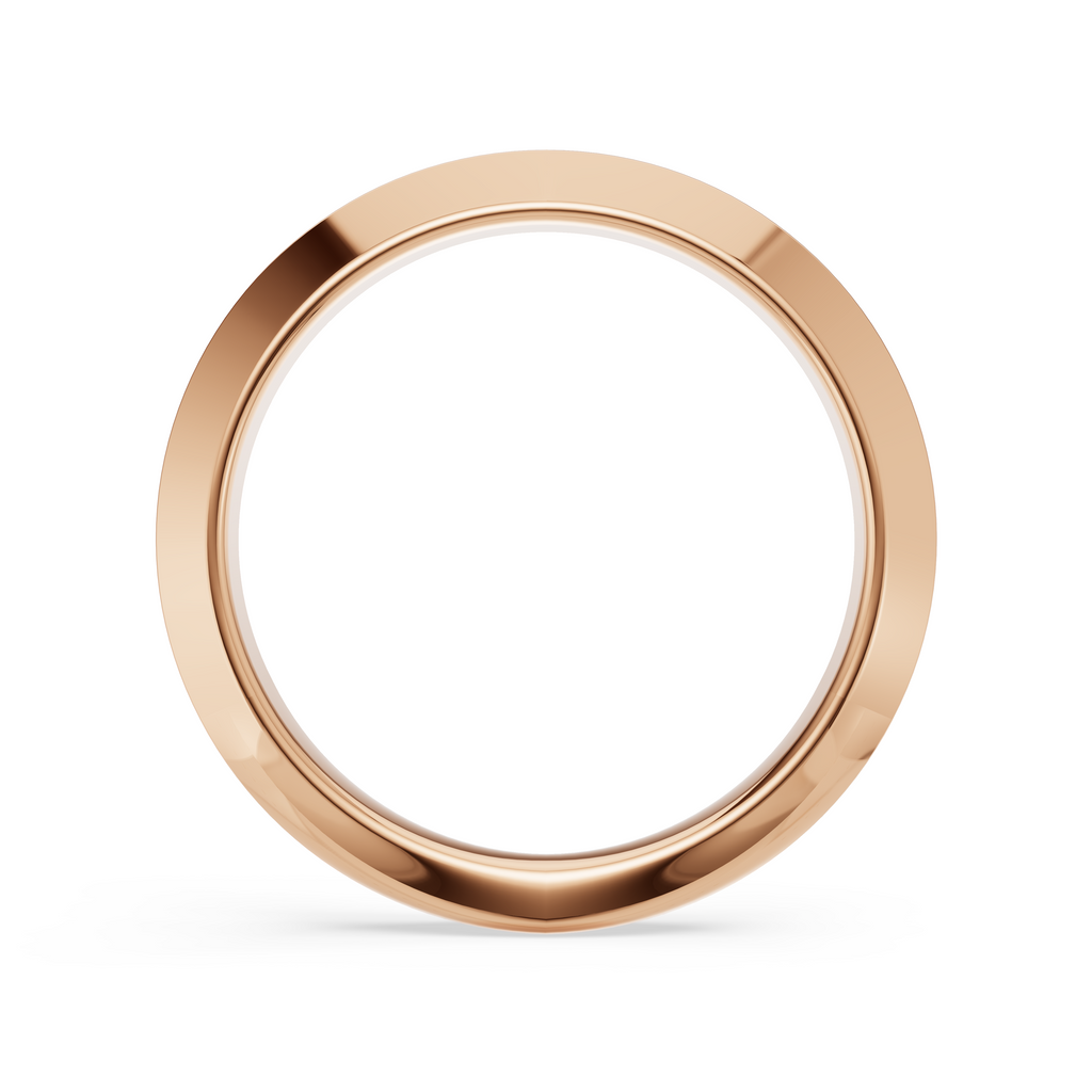 'Juno' knife-edge High Polish Wedding Band