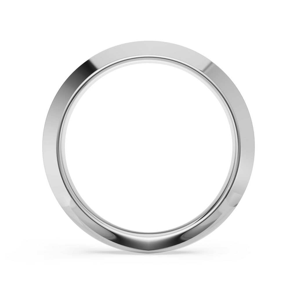 'Juno' knife-edge High Polish Wedding Band