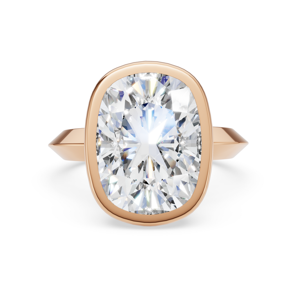 'Juno' Bezel-Set, Knife-Edge Lab Diamond Engagement Ring