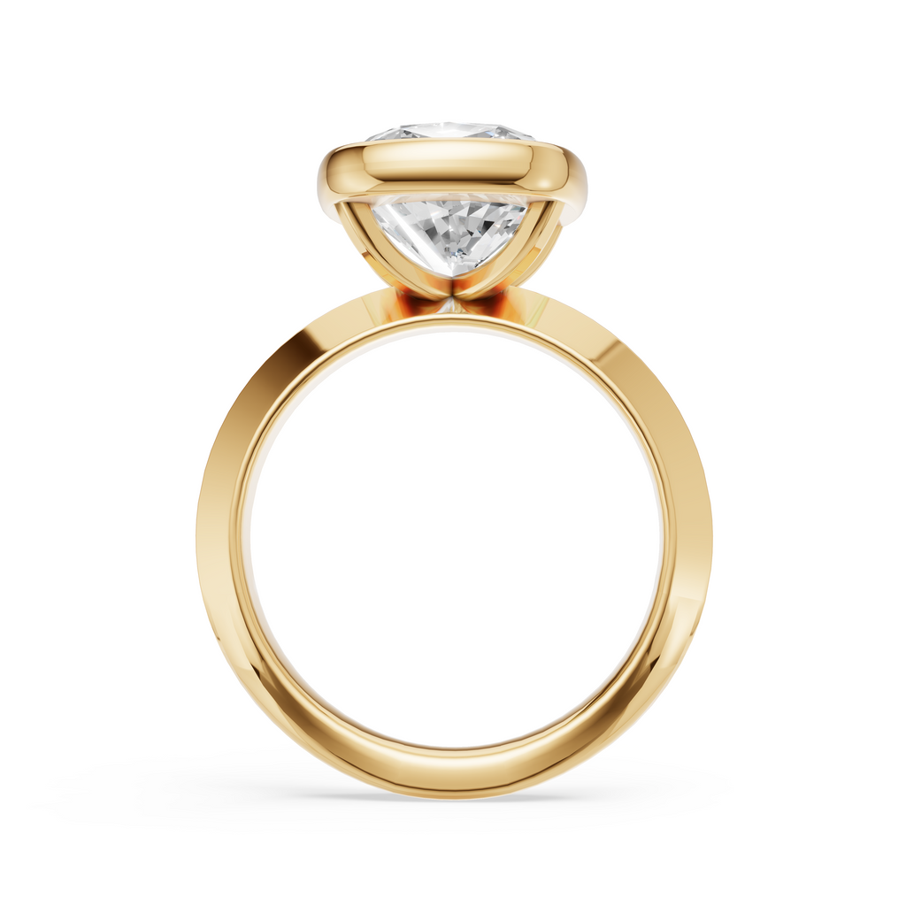 'Juno' Bezel-Set, Knife-Edge Lab Diamond Engagement Ring