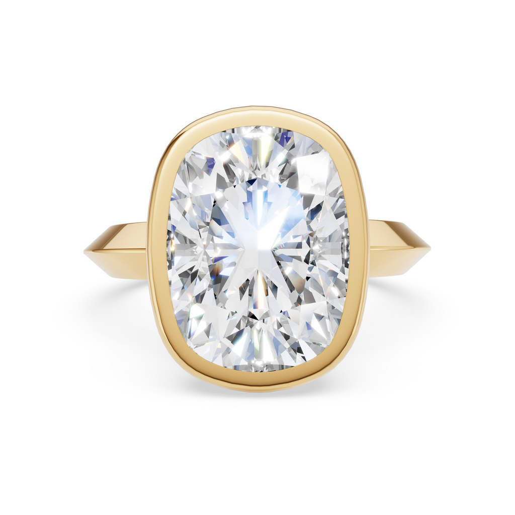 'Juno' Bezel-Set, Knife-Edge Lab Diamond Engagement Ring