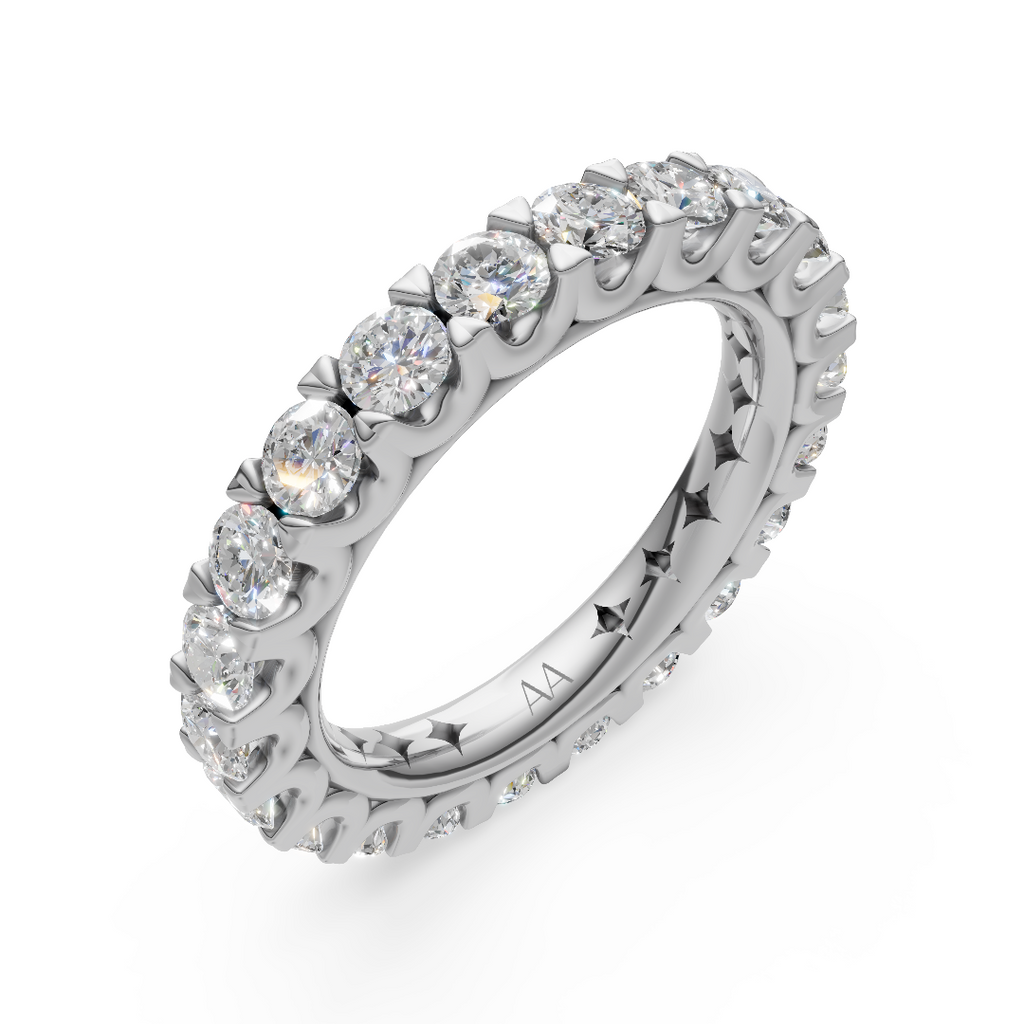 'Muse I' Round Brilliant Cut Lab Diamond Eternity Band (10 points)
