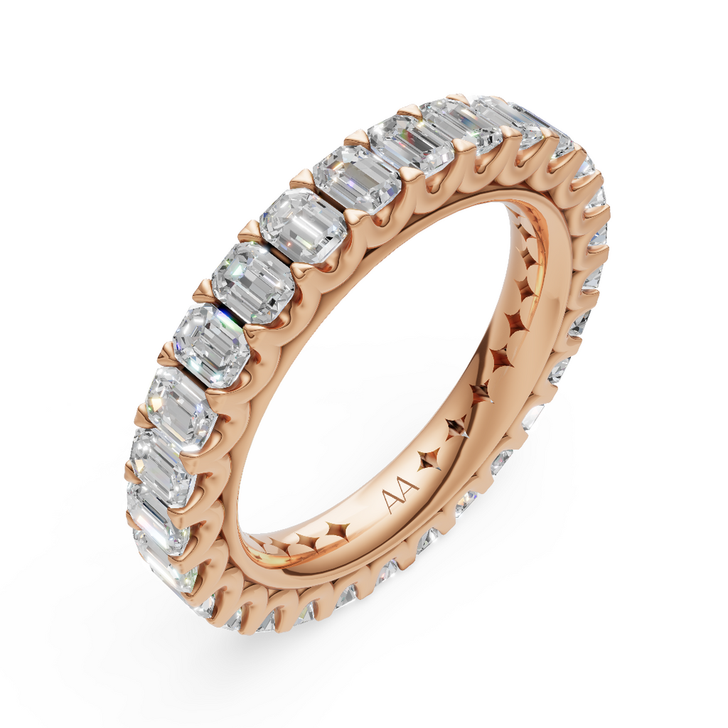 'Muse II' Emerald Cut Cut Lab Diamond Eternity Band