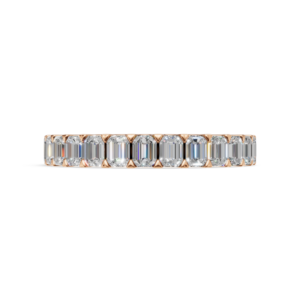 'Muse II' Emerald Cut Cut Lab Diamond Eternity Band