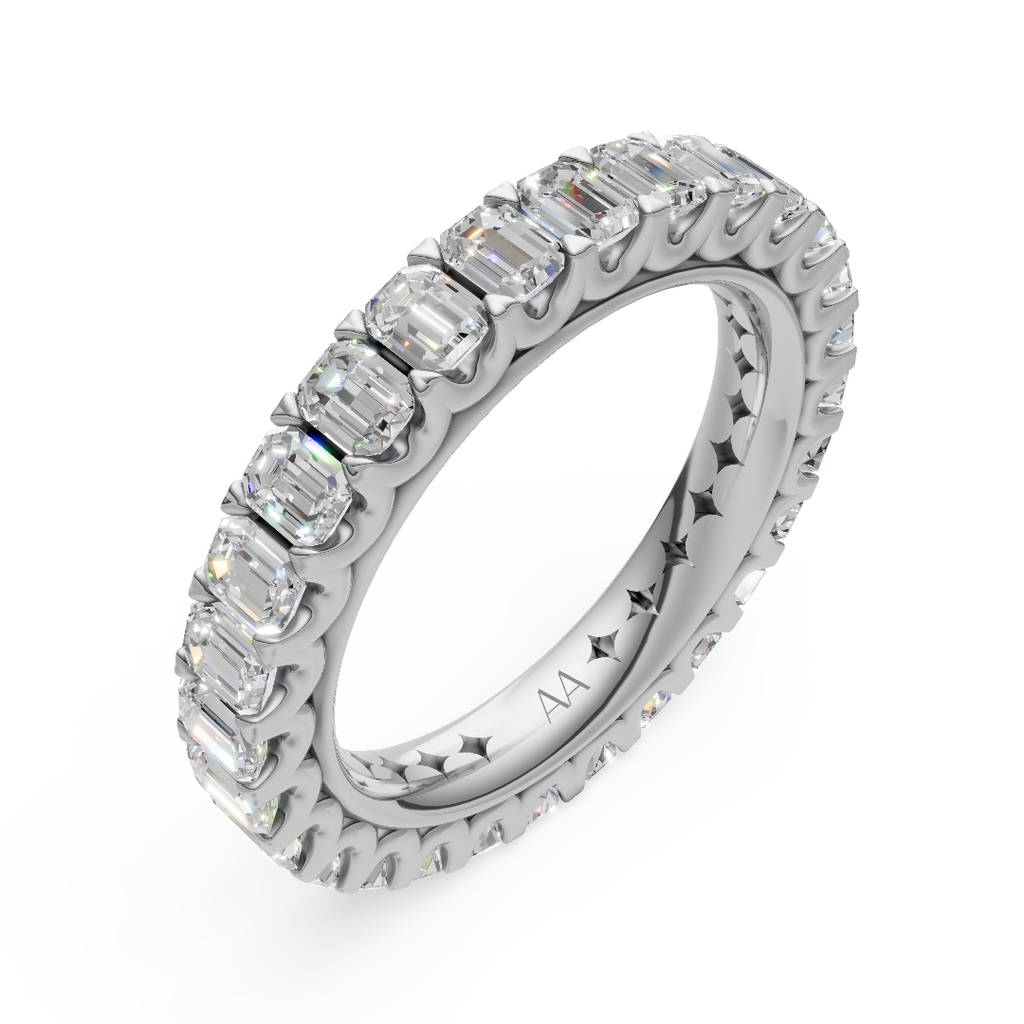 'Muse II' Emerald Cut Cut Lab Diamond Eternity Band