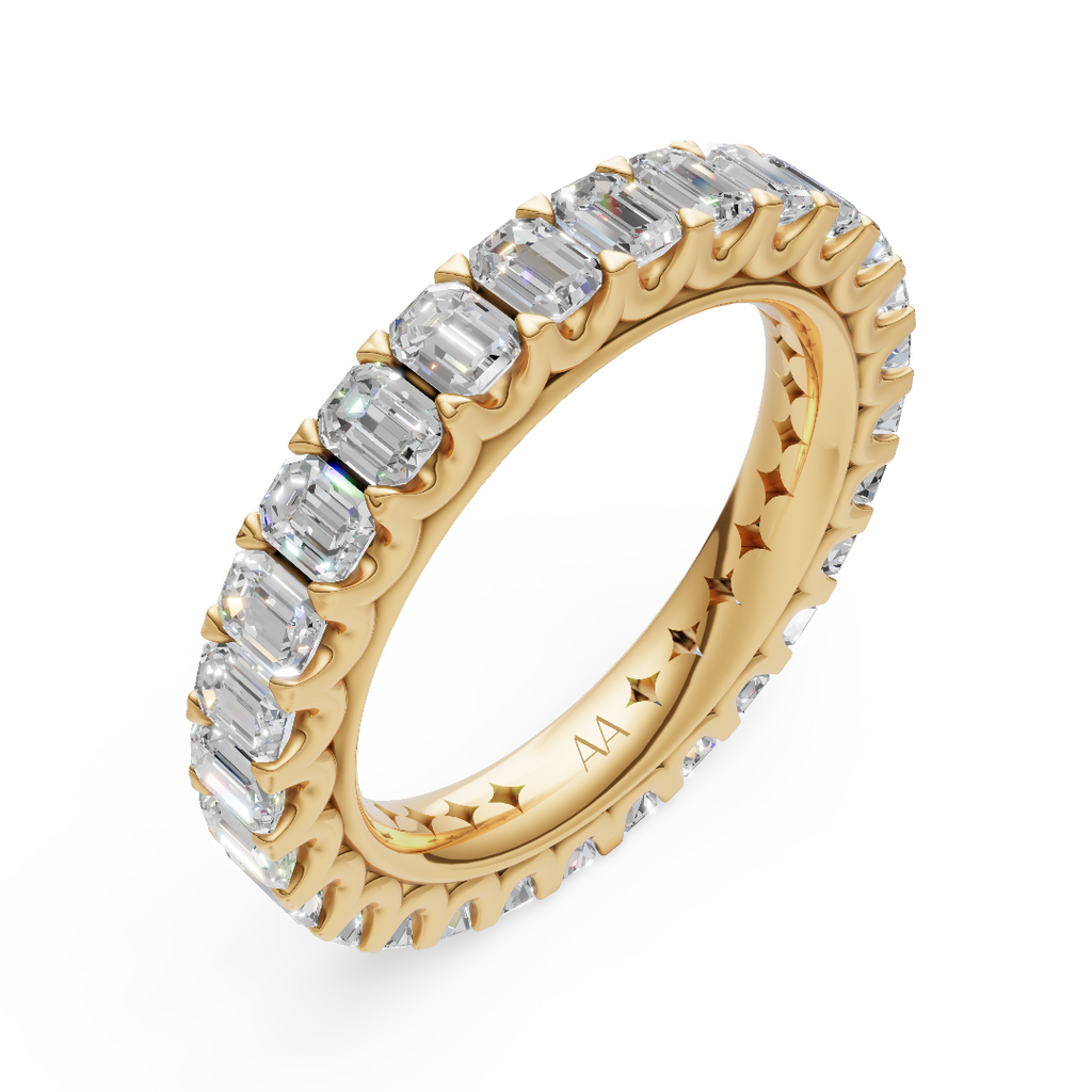 'Muse II' Emerald Cut Cut Lab Diamond Eternity Band